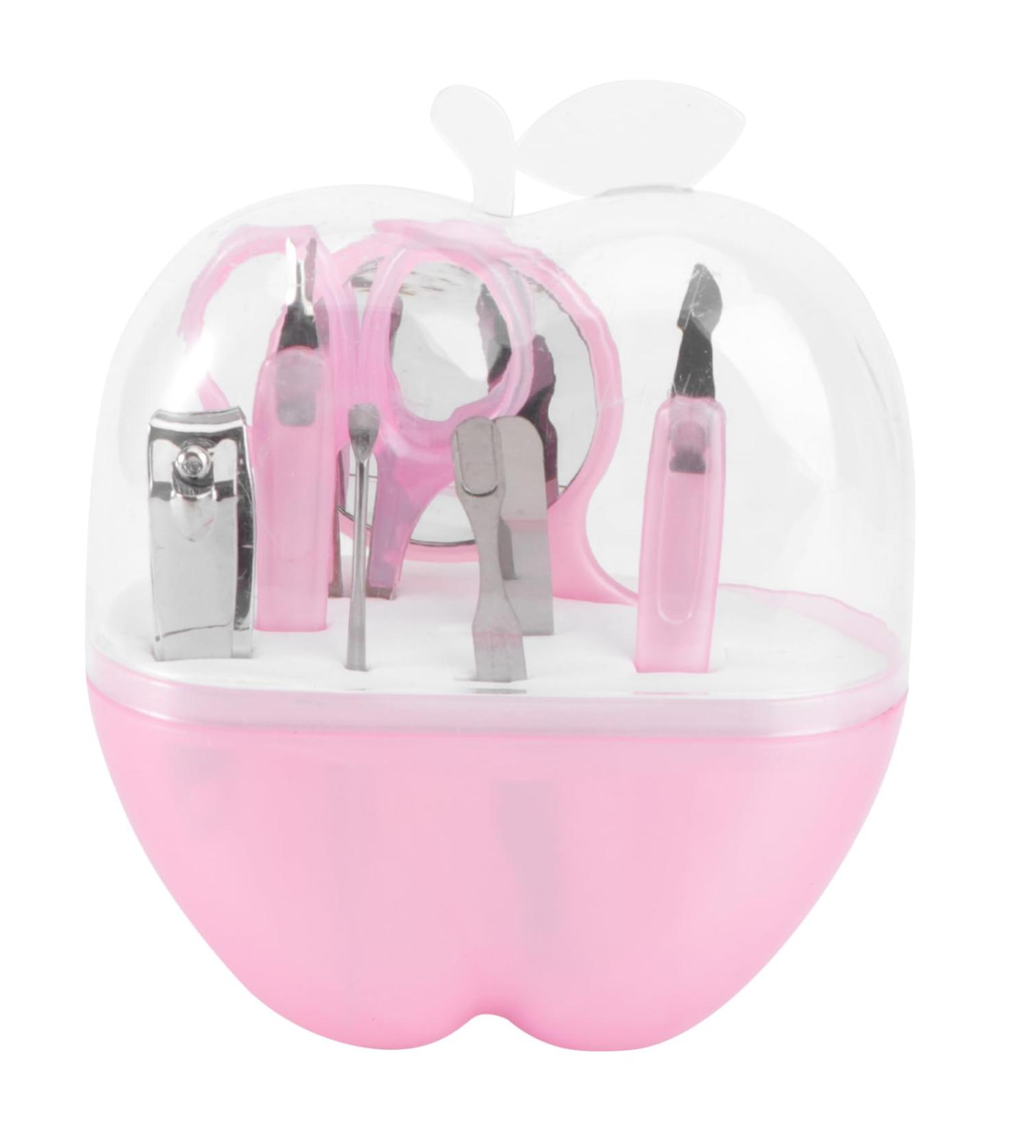 Ipetboom Camping Accessory Stainless Steel Nail Kit Hair Double Bun Nail Trimmer Deer Antler Headband Adult Mirroraid The Mirror 8 in 1 Mirrors Nail Clipper Kit Nail Scissors Manicure medium Pink - Buy Online on GoSupps.com