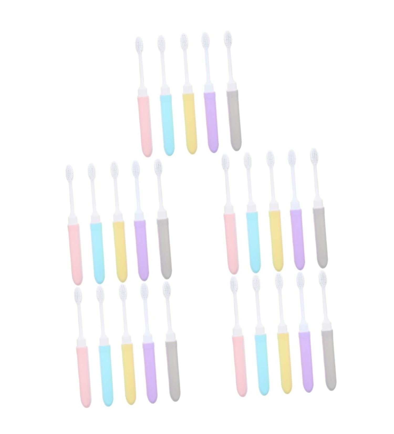 CliSpeed 25 STK Travel Toothbrush Set - Soft Bristle Manual Toothbrushes & Travel Case | Ideal Travel Accessories for Adults - Buy Online on GoSupps.com