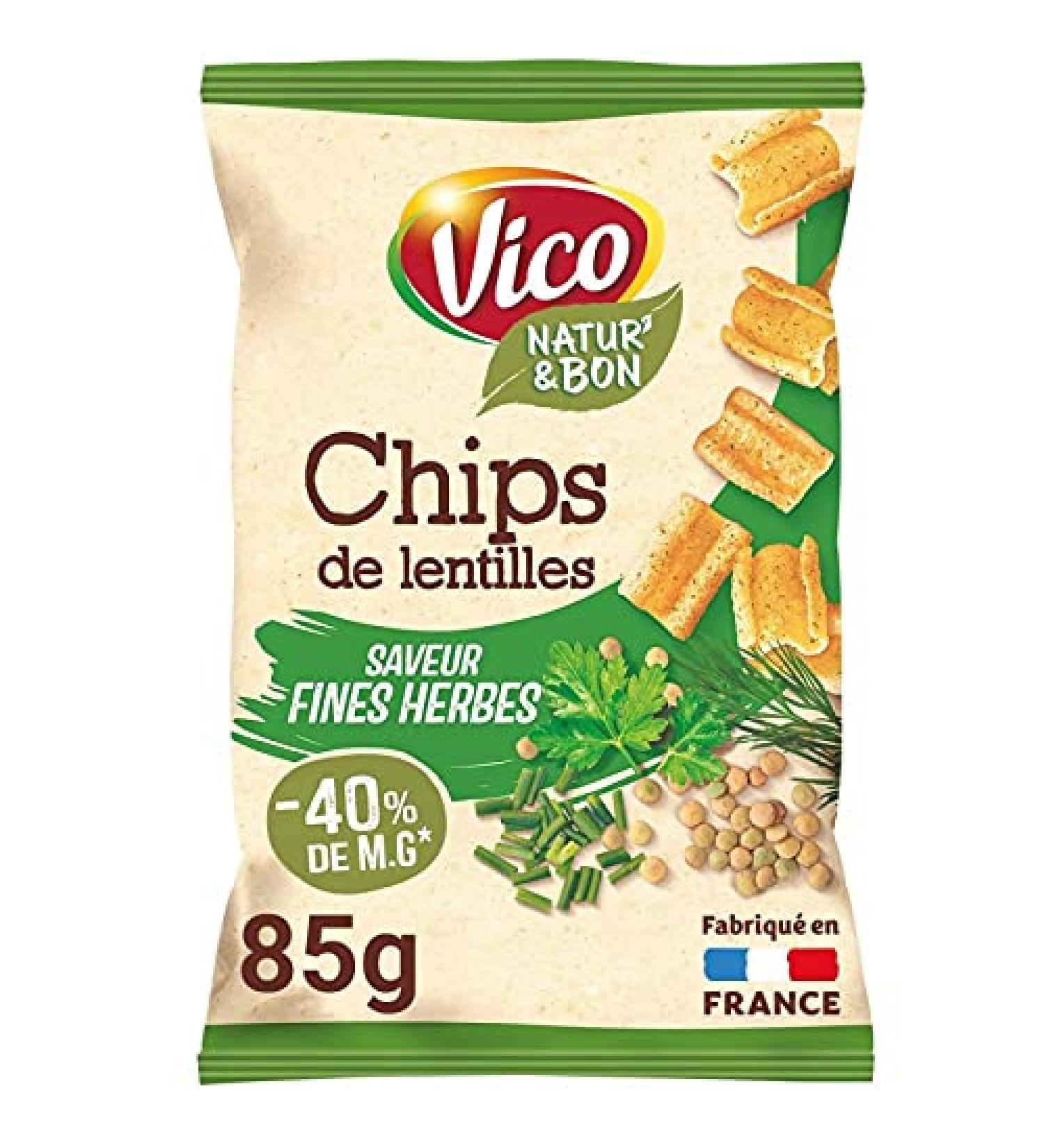 VICO - Lentil Chips with Herbs 85G - Pack of 4 - Sold in Packs - Buy Online on GoSupps.com