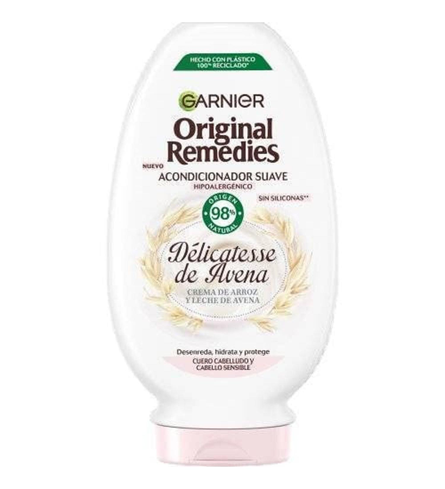 Garnier Original Remedies Delicatesse De Avena Acondicionador Leather Hair Sensitive Conditioner 250 ml (1 pack)