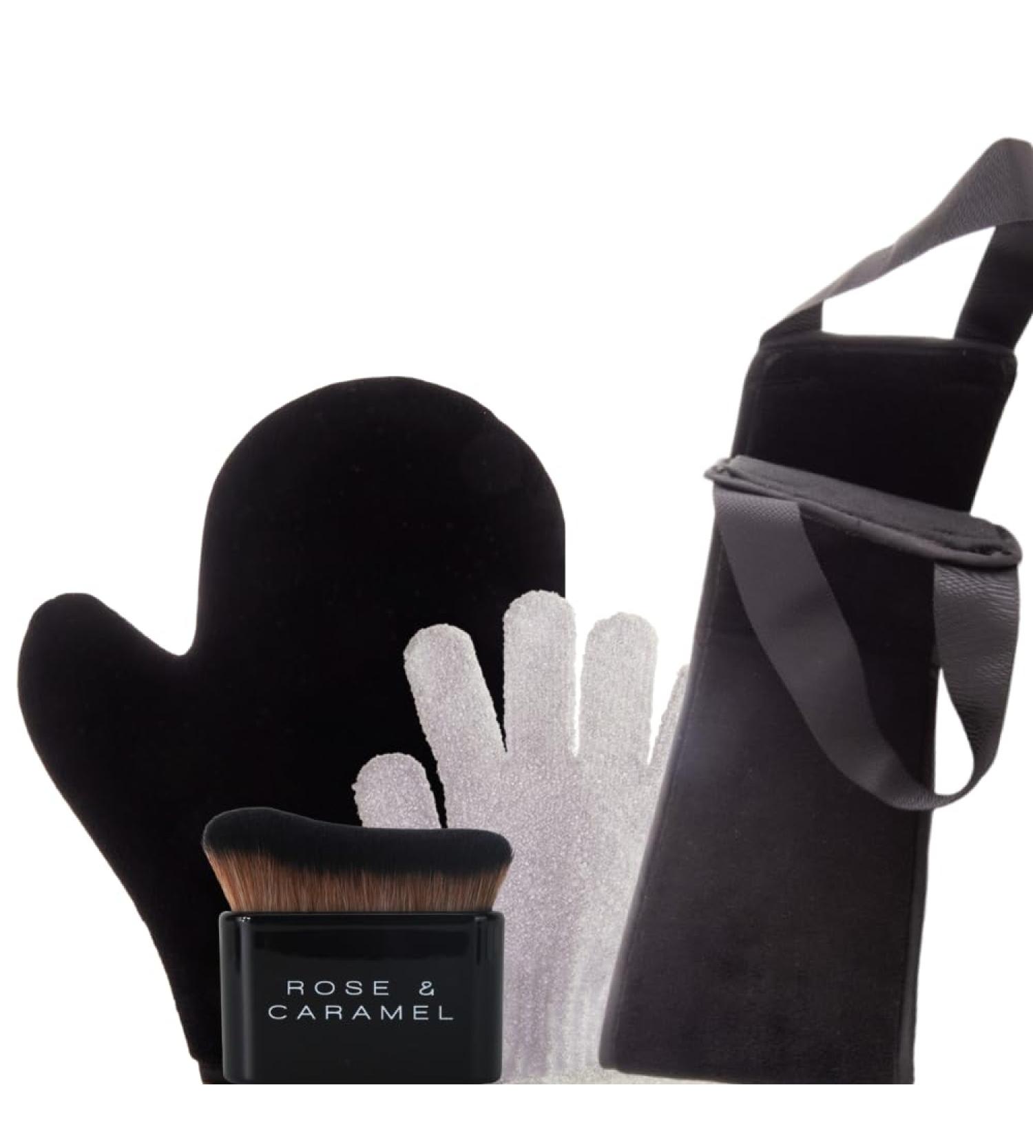 Self Tanning Accesories Kit 4 Piece Fake Tanning Accesories Kit Deluxe Tanning Mitt Back Tanner Kabuki Brush & Exfoliating Glove. - Buy Online on GoSupps.com