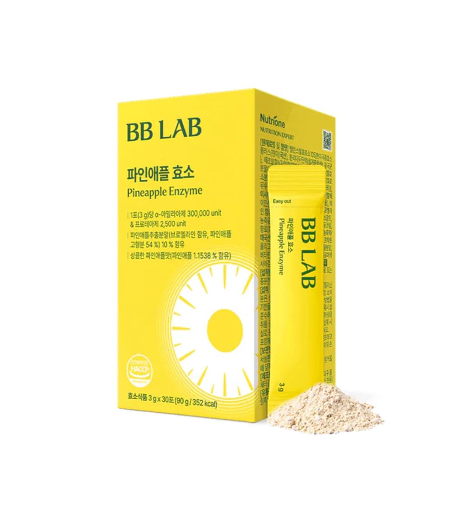 BB LAB Pineapple Enzyme Supplement Natural Digestive Enzymes with -Amylase Protease Bromelain Korea Formula Supports Carb & Protein Breakdown - Buy Online on GoSupps.com