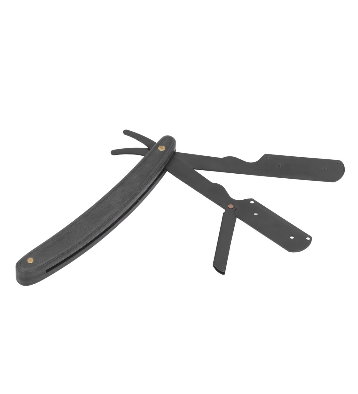 Professional Manual Beard Knife Holder - Ergonomic Wooden Stand for Men | Portable Beard Care Essential - Buy Online on GoSupps.com