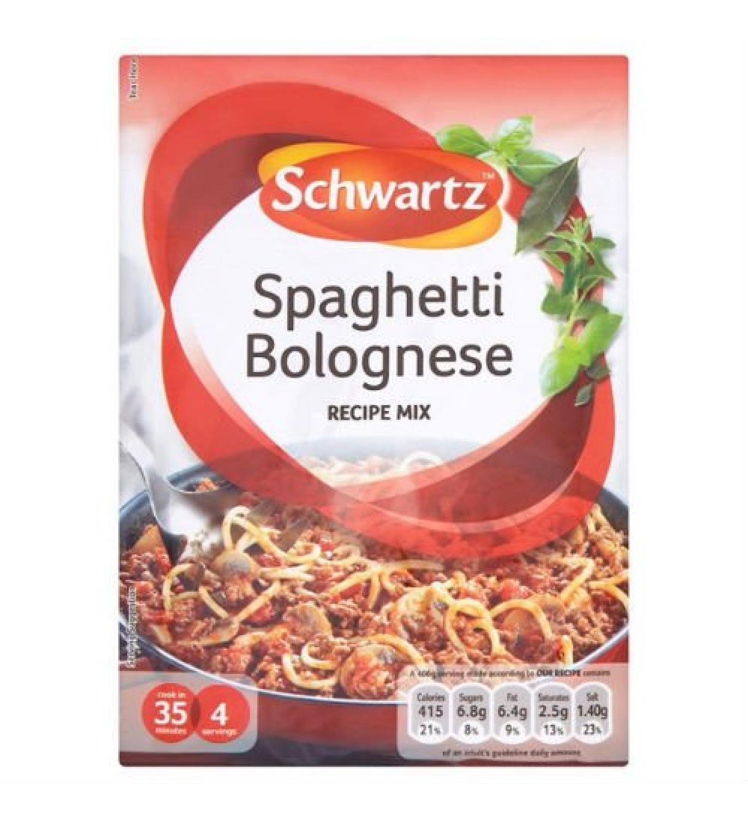 Schwartz Spaghetti Bolognese Recipe Mix 40g - Box of 8