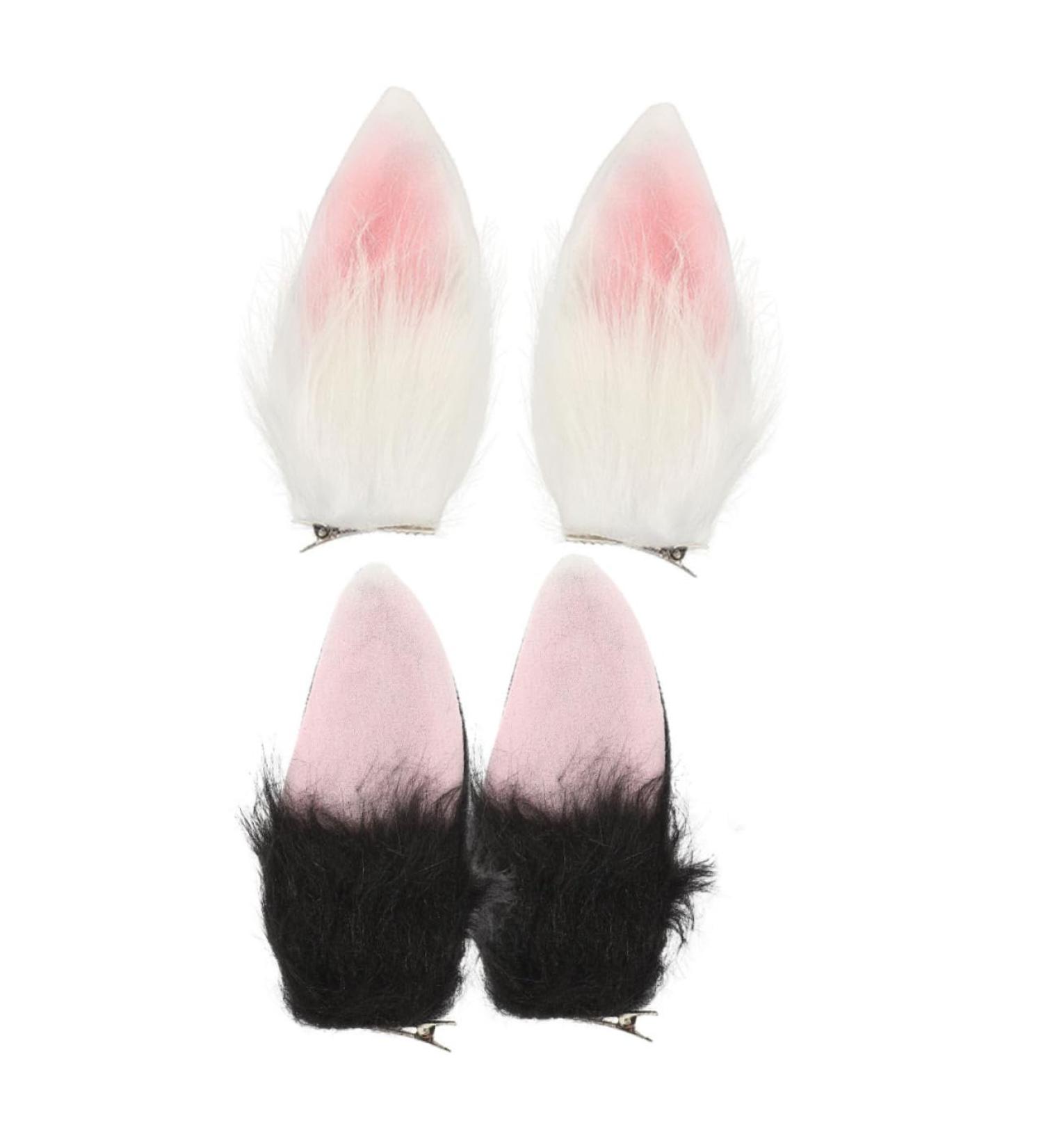 Beavorty 2 Pairs Simulated Bunny Ear Hair Clip Hair Barrettes Hair Pin Tiara Easter Party Hair Accessories Bunny Cosplay Accessories Rabbit Hair Clips Bunny Ears Headpiece Bunny Ears Women - Buy Online on GoSupps.com