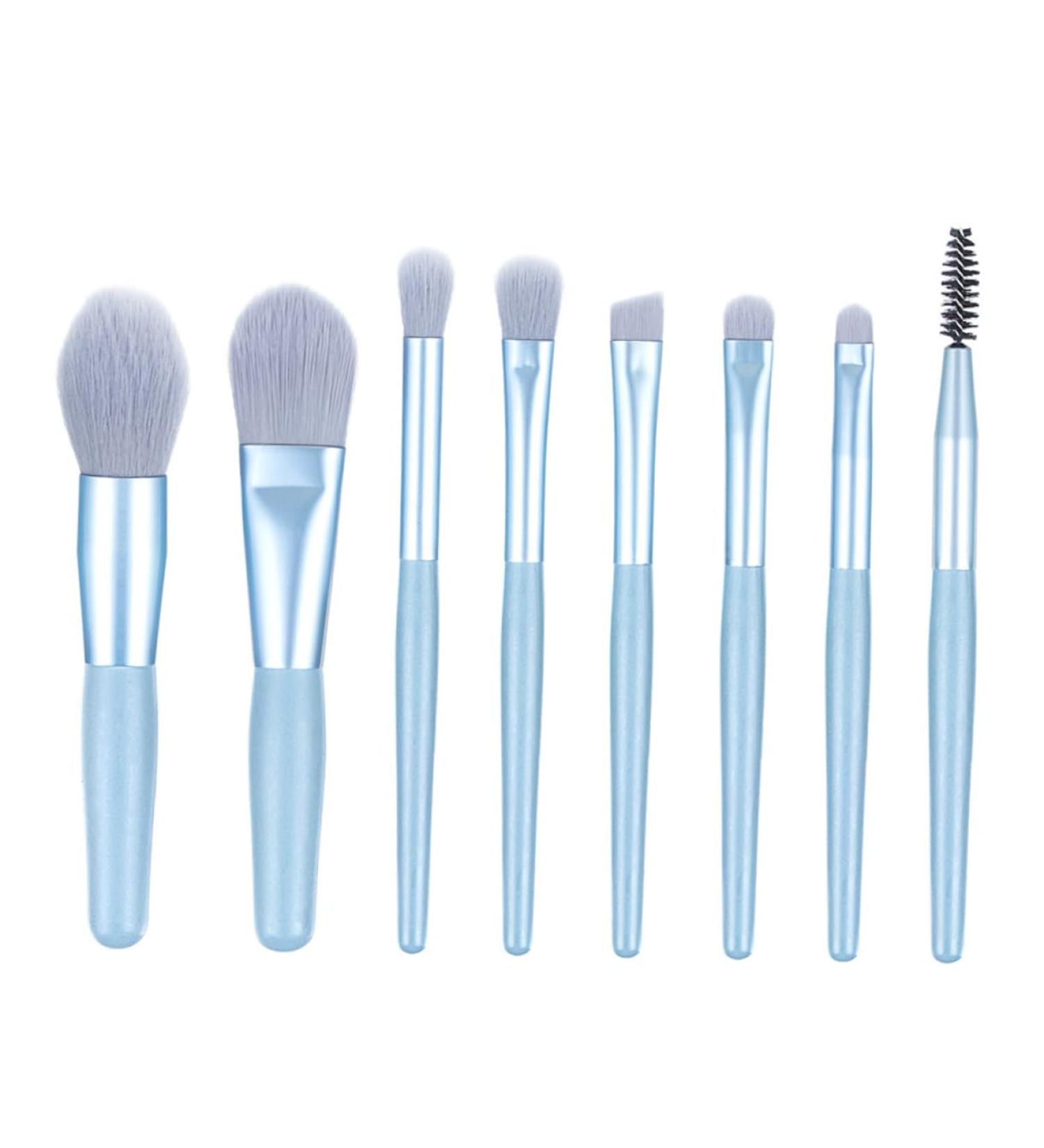 Mikinona 8pcs Powder Brush Facial Kit Makeup Kit for Women Cosmetic Eye Cosmetic Face Eyeshadow Makeup - Buy Online on GoSupps.com