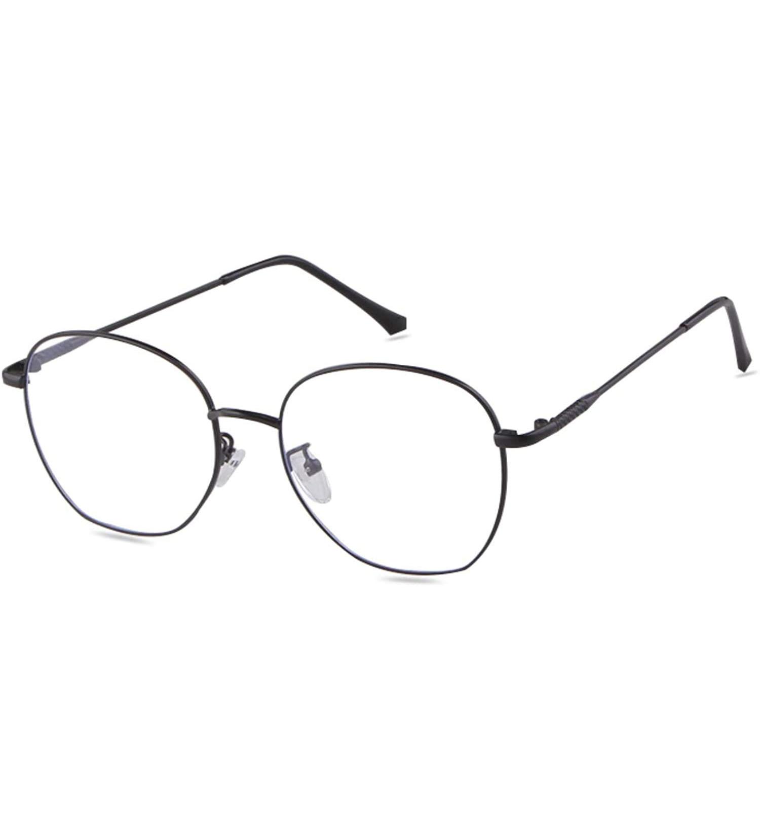 ADEWU Round Anti Blue Light Glasses - Computer & Gaming Eye Protection for Men & Women - Prescription-Free Black Frames - Buy Online on GoSupps.com