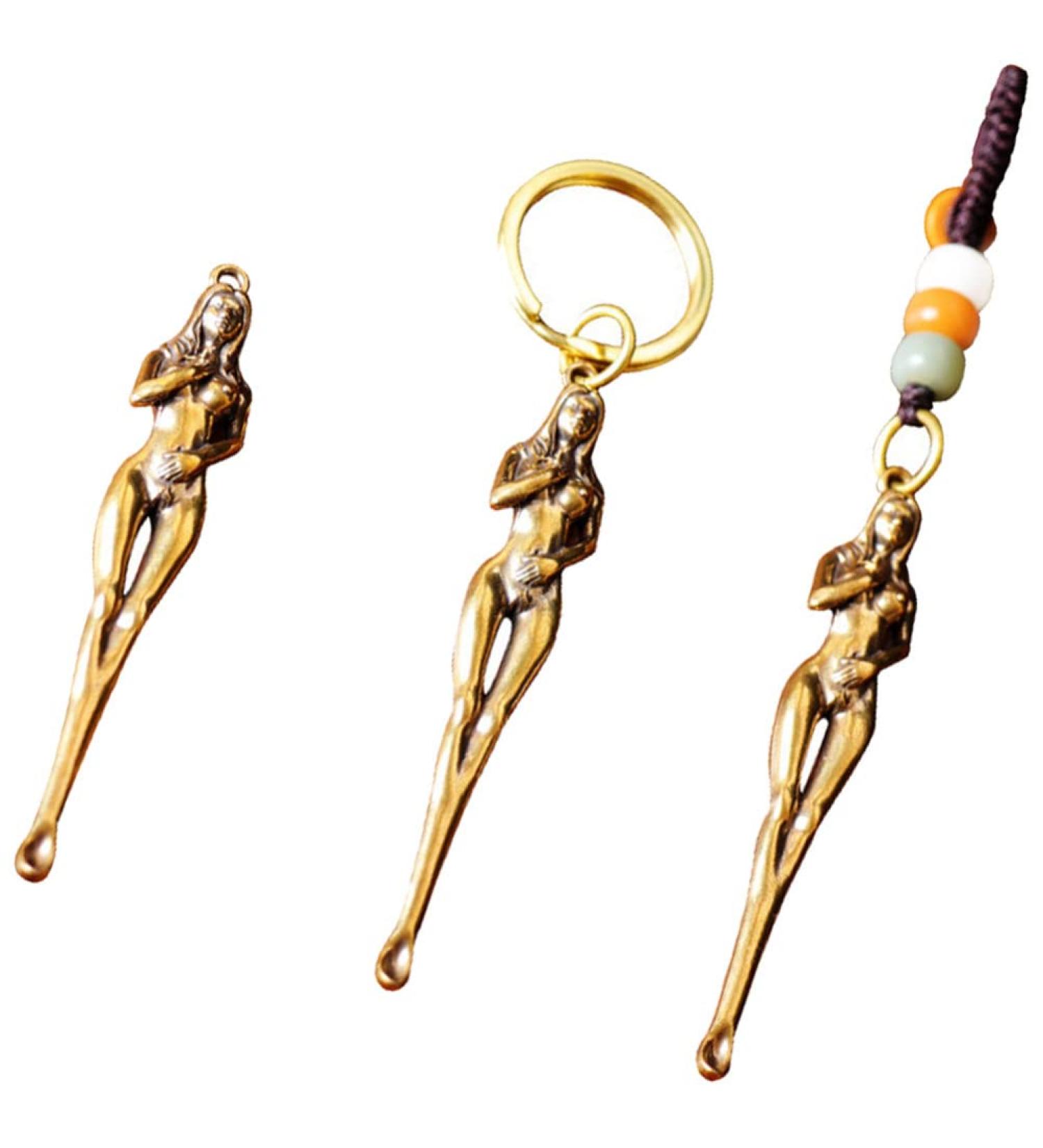 3pcs Ear Wax Removal Tool Set - Adult Ear Picks Mini Pendant - Brass Earwax Remover for Ear Cleaning - Buy Online on GoSupps.com