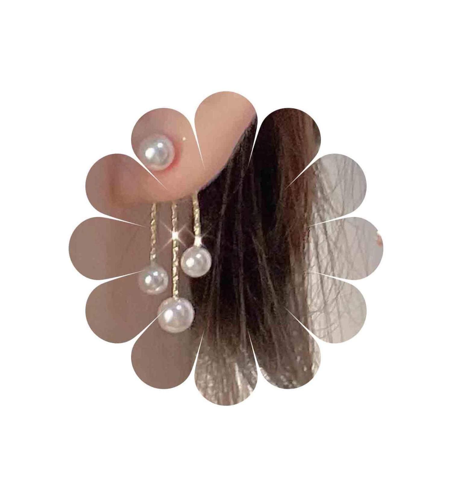 Boho Pearl Drop Dangle Earrings - Vintage Gold Pearl Ear Jackets & Tassel Earrings for Women | Stylish Jewelry Gifts - Buy Online on GoSupps.com