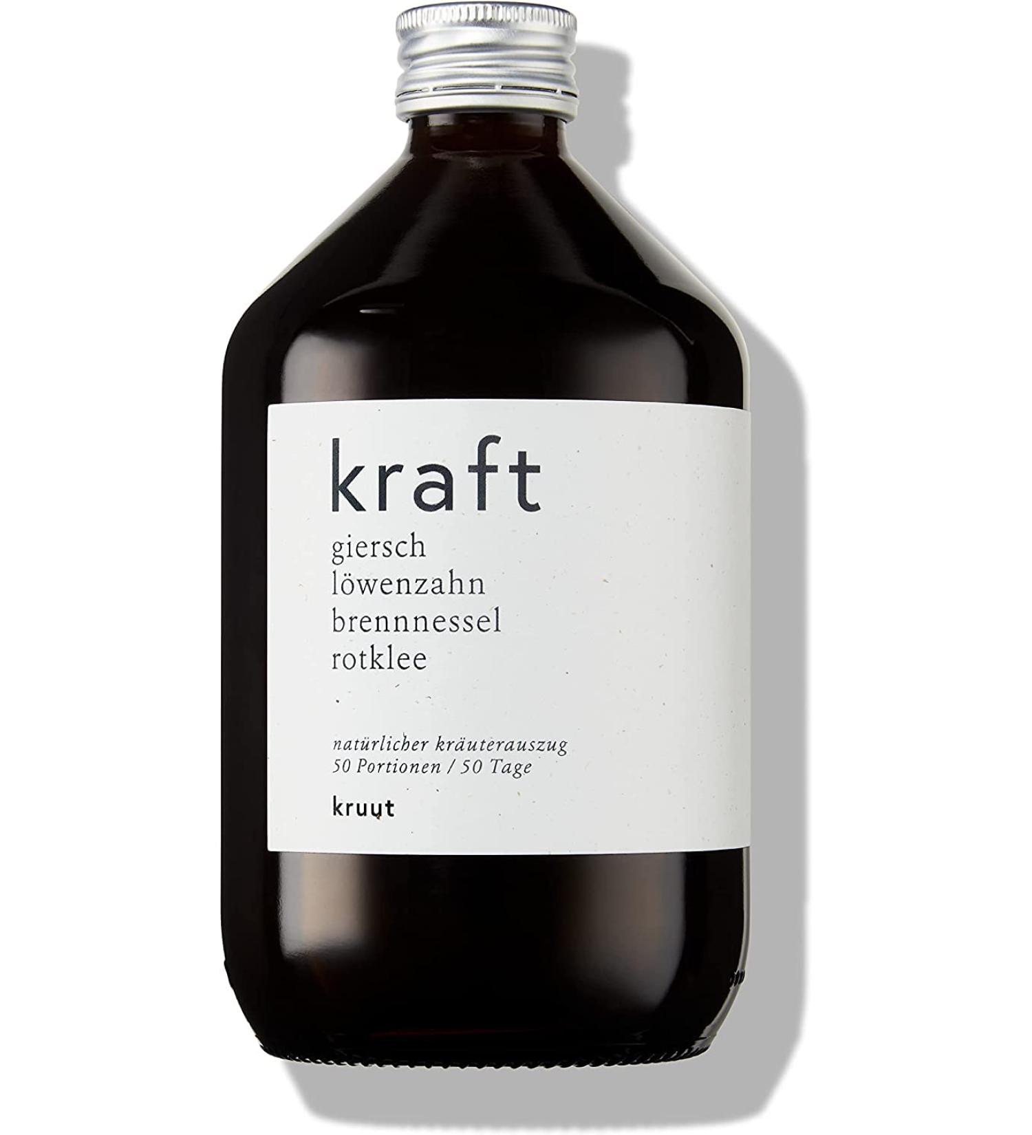 Kruut Organic Herbal Extract Elixir 500ml - Oxymel Tincture with Giersch Dandelion Nettle & Red Clover - Perfect for Sports & Morning Health - Buy Online on GoSupps.com