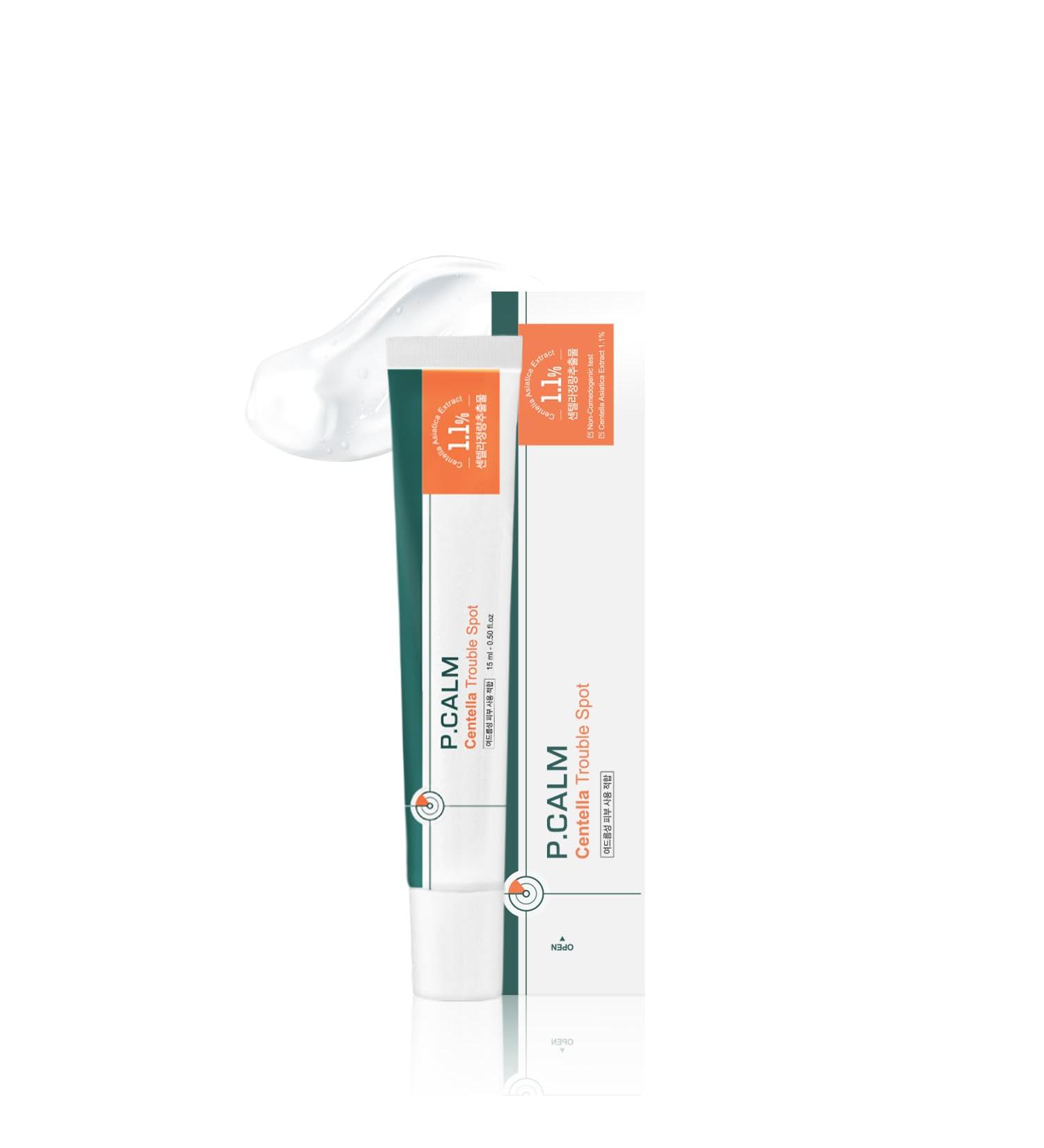 P.CALM Centella Trouble Spot Cream 0.5 fl. oz | Vegan Breakout Relief for Sensitive Skin | Korean Skincare - Buy Online on GoSupps.com