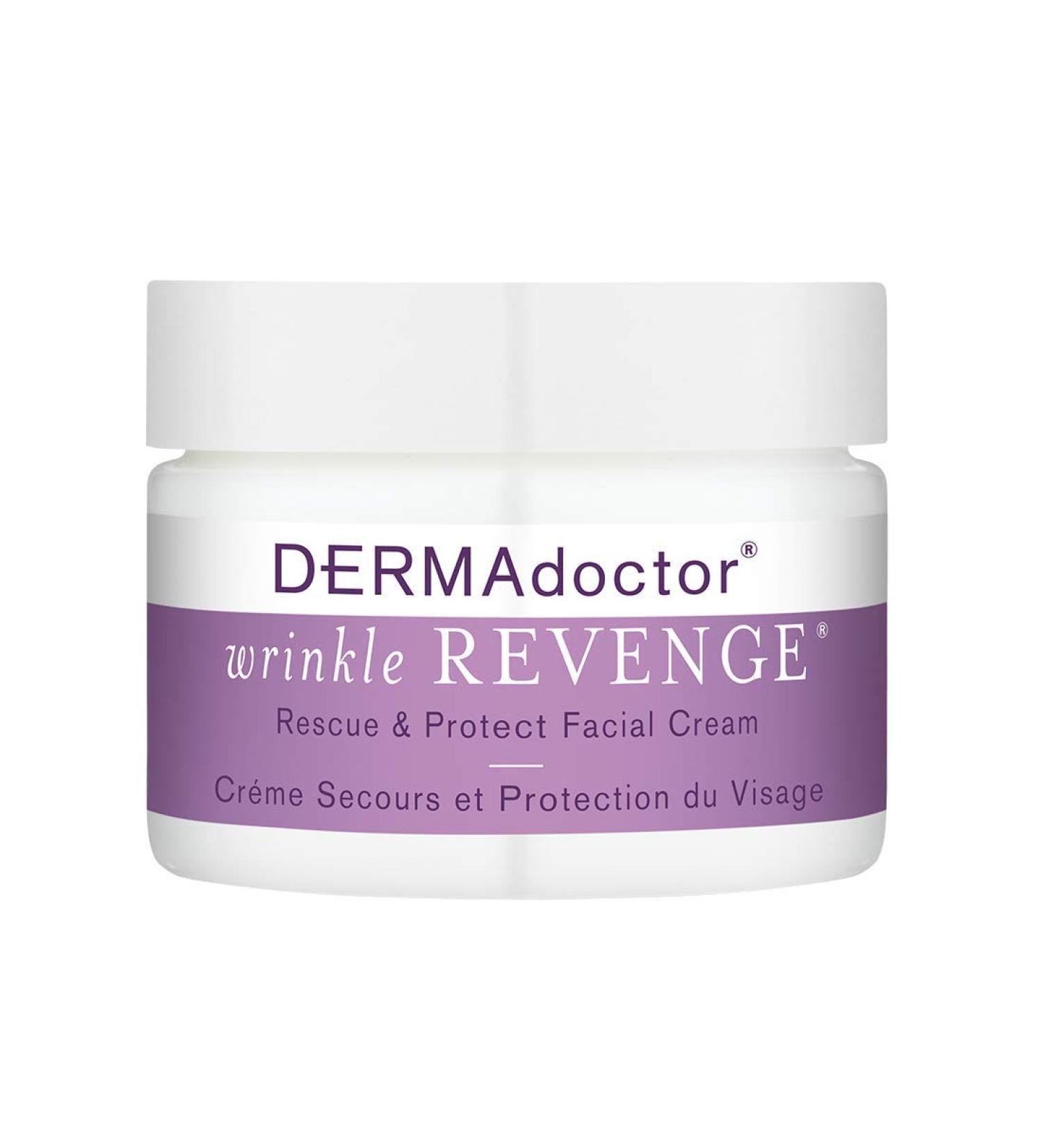 DERMAdoctor Wrinkle Revenge Anti-Wrinkle Face Cream - Dermatologist Formulated Day & Night Moisturizer with Squalane & Peptides - 1.7 oz - Buy Online on GoSupps.com