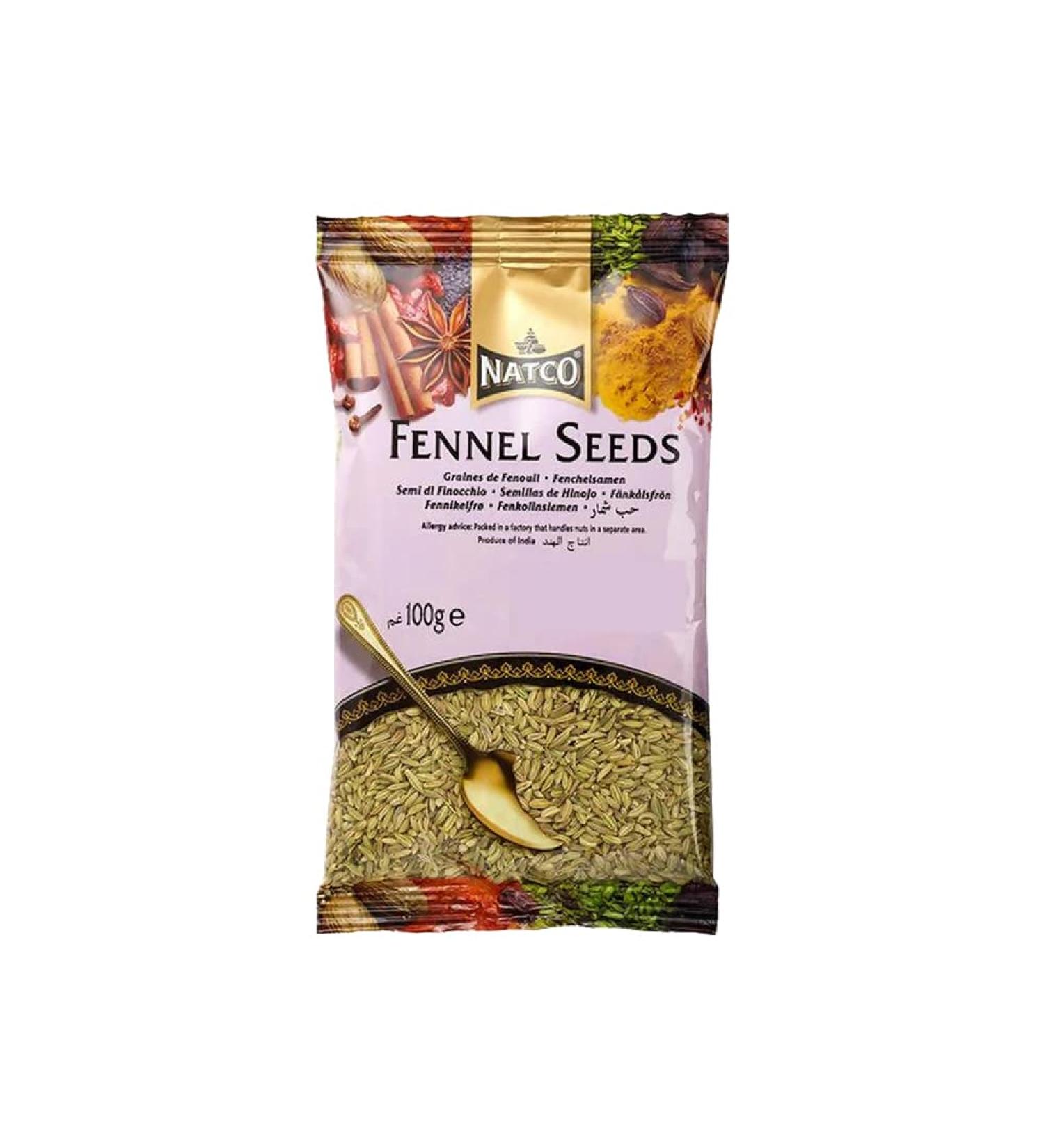 Natco Fennel Seeds | 100G | Whole Fennel Seeds | Whole Indian Spice | Herbs & Spices | Use for Mouth Freshener Or Flavour | Indian Origin - Buy Online on GoSupps.com