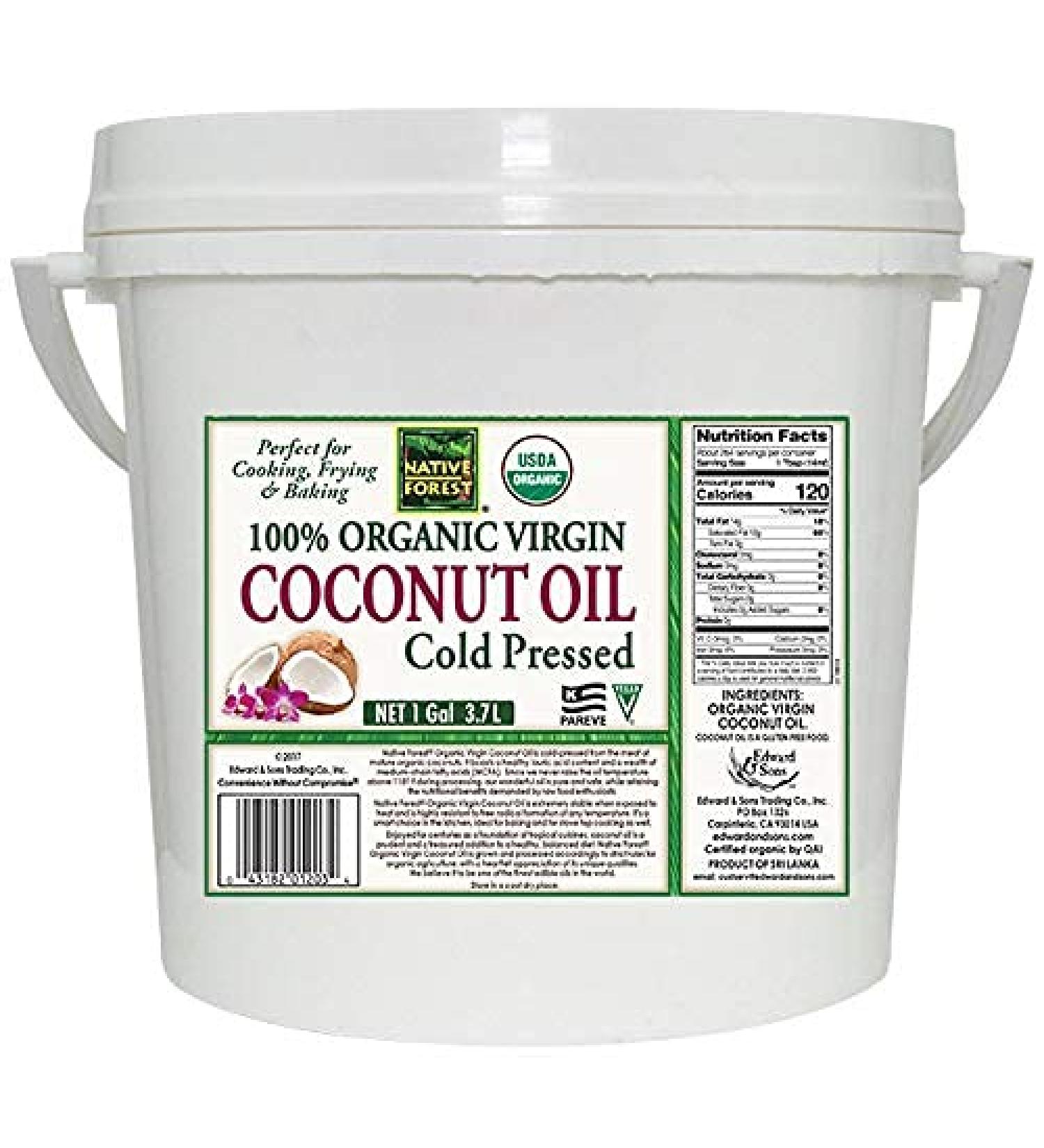 Native Forest 100% Organic Virgin Coconut Oil 1 Gallon Tub - 128 Fl Oz - Buy Online on GoSupps.com