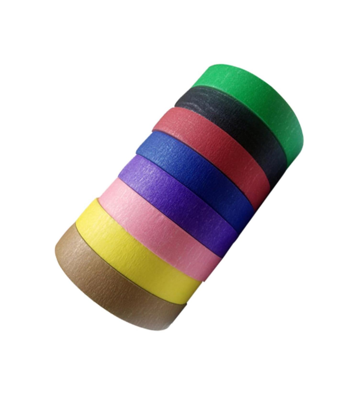 Healeved 6pcs Strong Sticky Wrinkle Paper Colored Tape Garage Door t Handle Container for Gardening Tools Butle Tape Round Grill Grate Adhesive Tape Spray Paint Color Separation Child - Buy Online on GoSupps.com