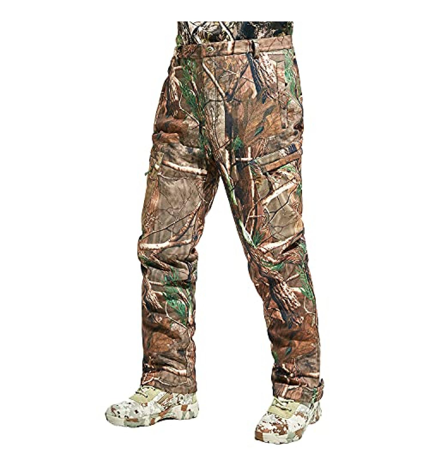 NEW VIEW Men s Ultra Silent Insulated Camo Hunting Pants Water Resistant Breathable Large Size 4th Gen Camo Tree Print