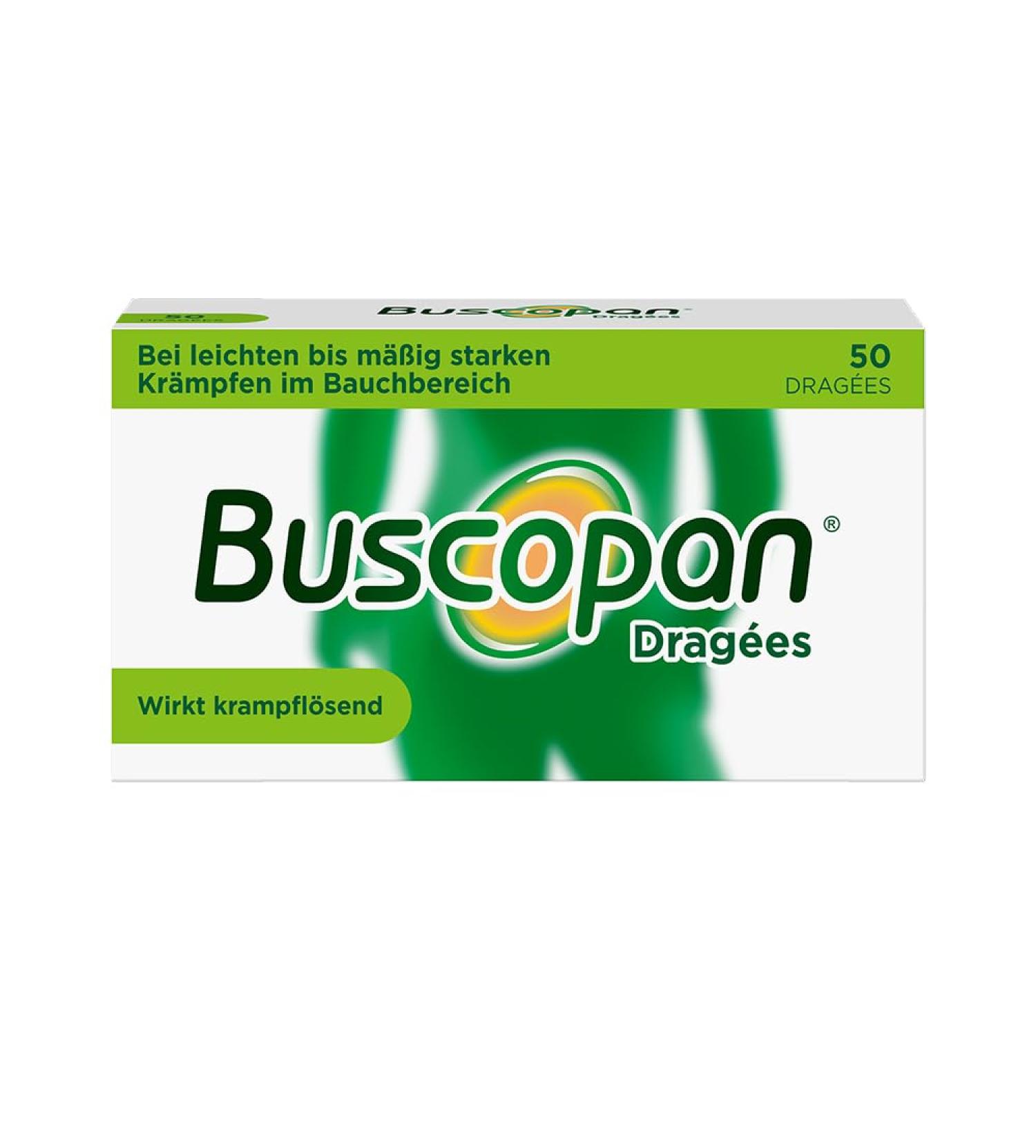 Buy Buscopan Drag es 50 Pieces | Fast Relief from Stomach Pain & Abdominal Cramps - International Shipping - Buy Online on GoSupps.com