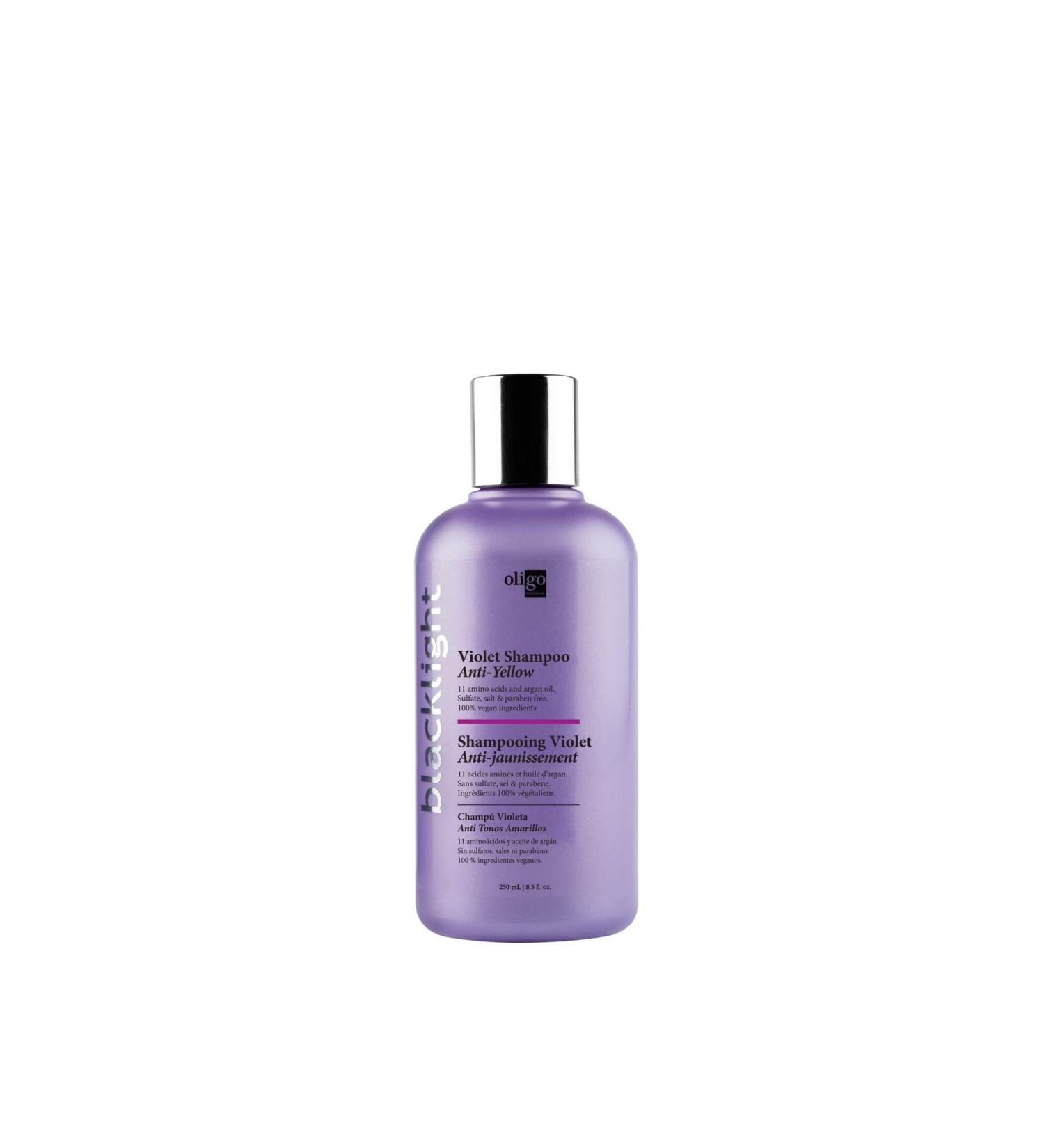 Oligo Blacklight Violet Shampoo - Sulfate Free Purple Shampoo for Color Treated Hair | Toner for Blonde Hair - Removes Brassy Tones | Paraben Free & Ideal for Bleached Hair - Buy Online on GoSupps.com