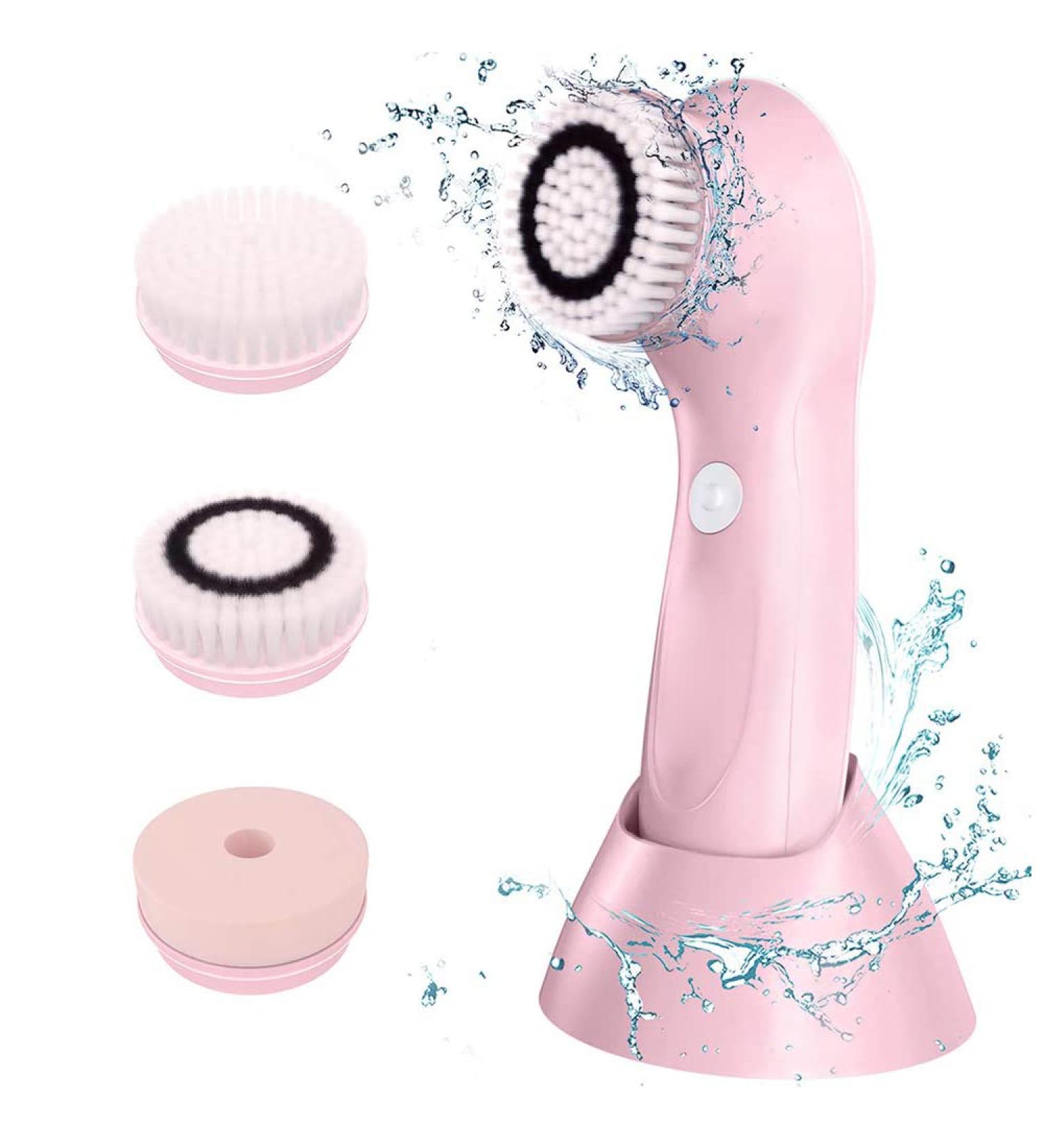 Ubbetter Rechargeable Facial Brush Set | 2 Speeds, 3 Brush Heads, Blackhead Remover | Exfoliating Massage | Waterproof Cleansing Brush - Buy Online on GoSupps.com
