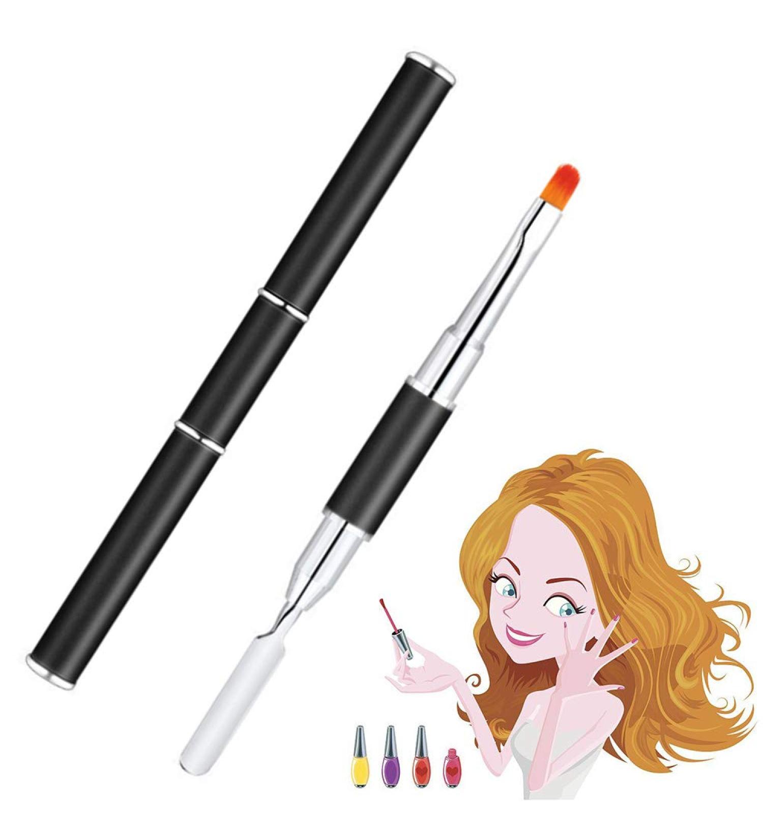 Dual-Ended Polygel Brush & Picker | 2-in-1 Nail Tool for Gel Manicure & Acrylic Extensions - Buy Online on GoSupps.com