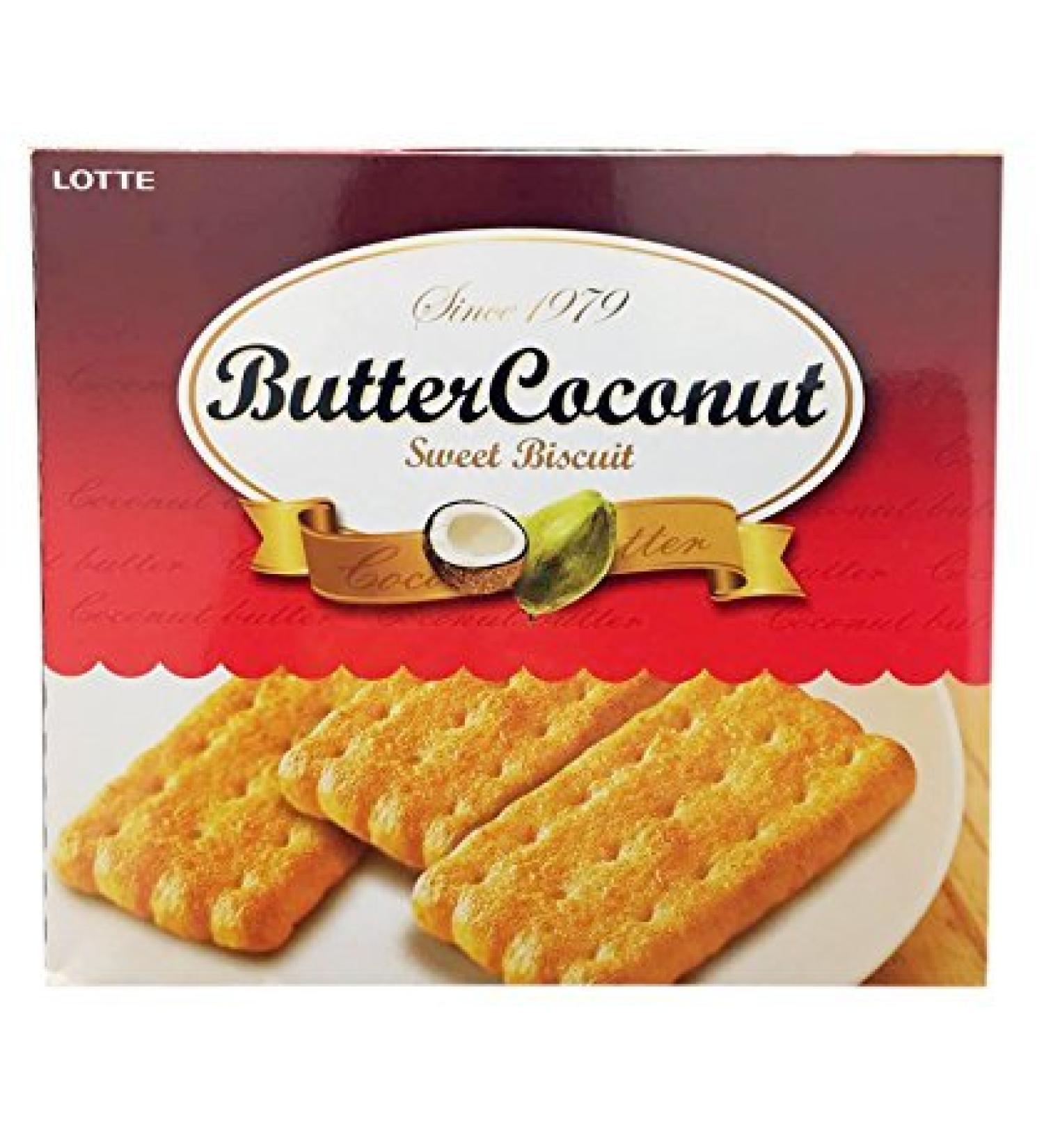 Lotte Butter Coconut Sweet Biscuits (1 Pack 10.58 oz 300g)