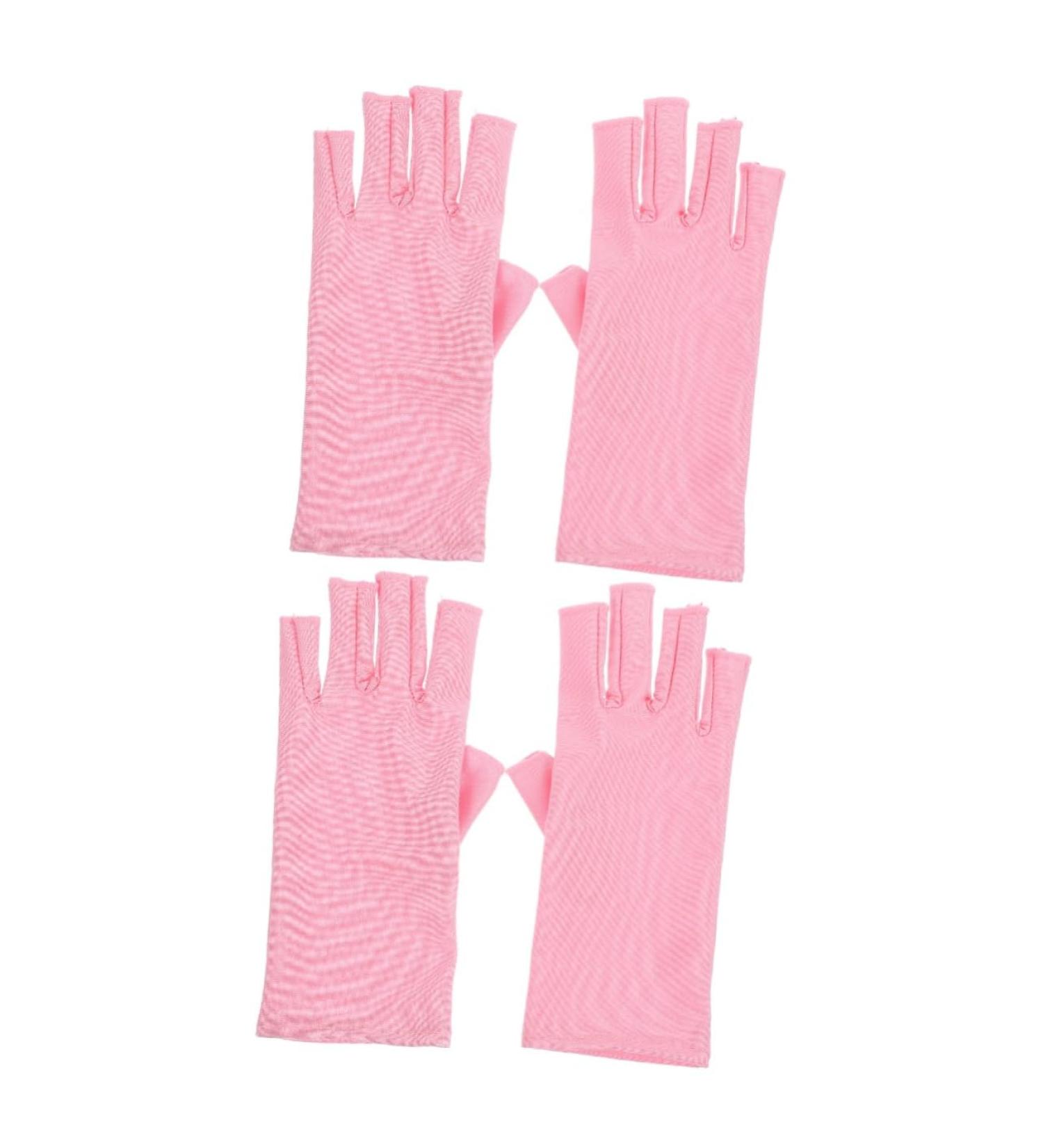 minkissy 2 Pairs Nail Gloves UV Gloves UV Protection Gloves for Nail Gel Manicure Gloves Sun Gloves UV Shield Gloves UV Shield Mittens Nail Art Supplies Moisturizing Spandex Pink Apparel - Buy Online on GoSupps.com