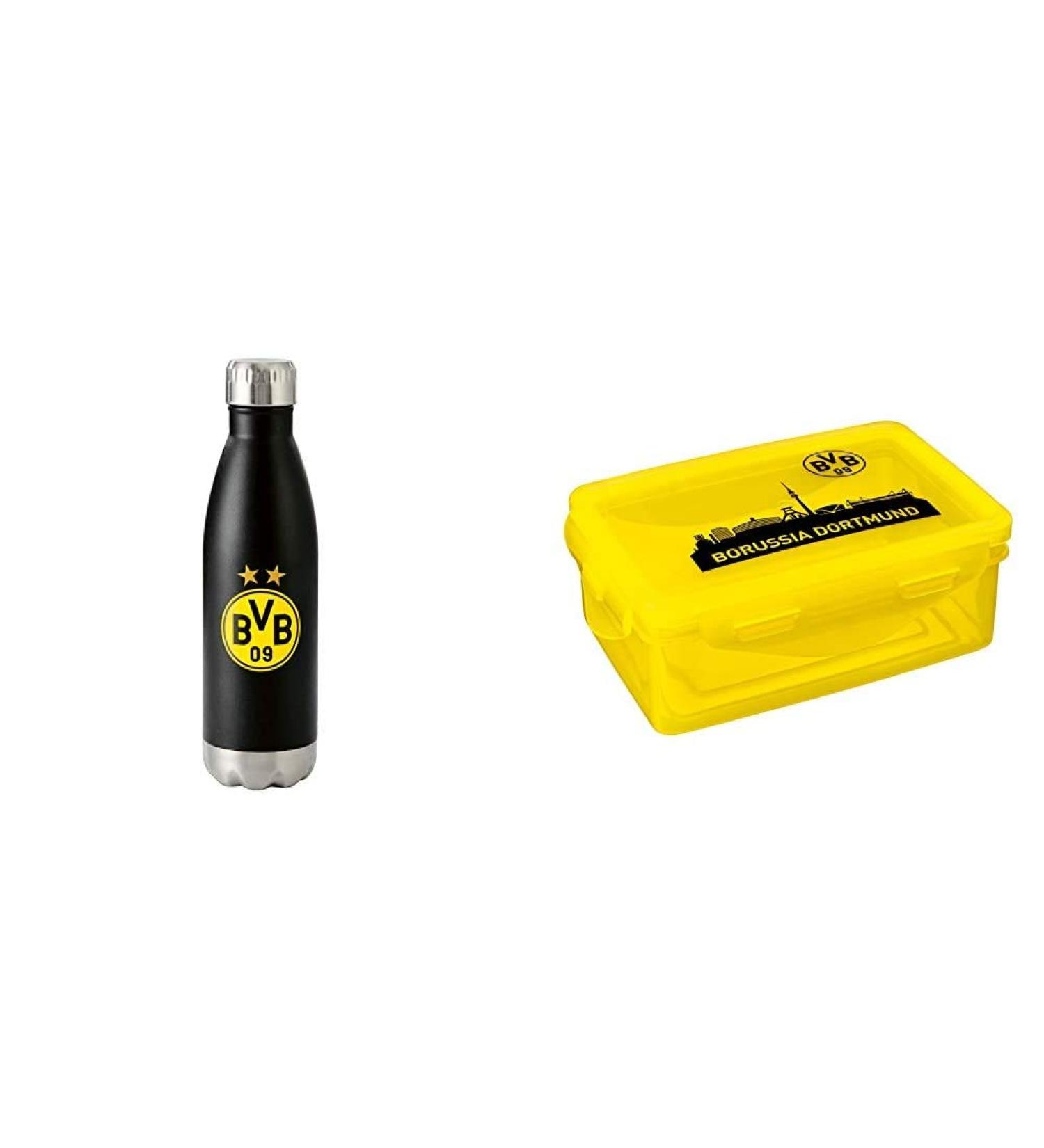 Borussia Dortmund BVB Insulated Bottle & Lunch Box Bundle - 0.5L 2-Piece Set for Fans - Buy Online on GoSupps.com