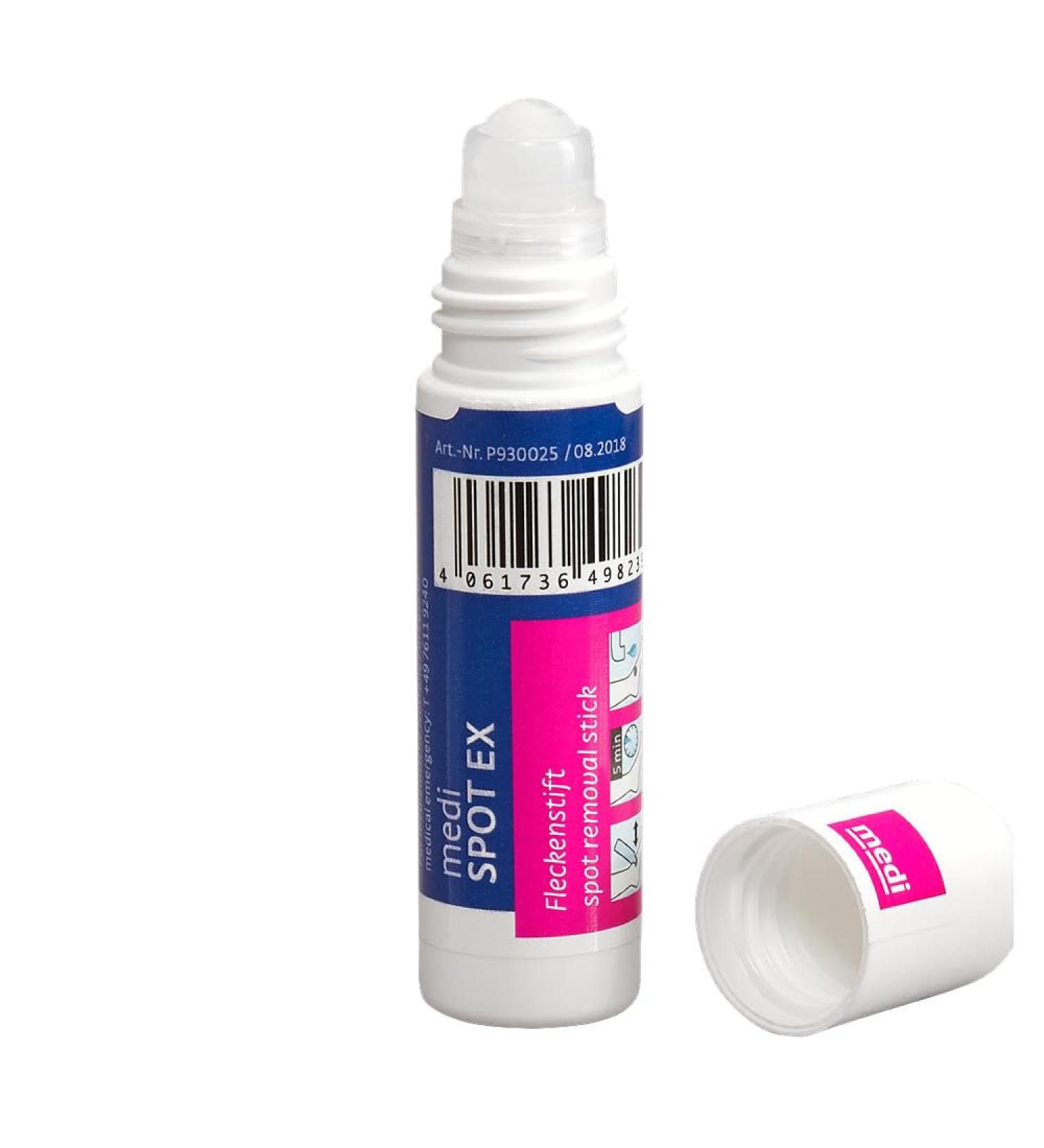 medi medi Spot ex 6 x 15ml Roll-On Bottles for Removing Abrasion and Dirt from Compression Stockings
