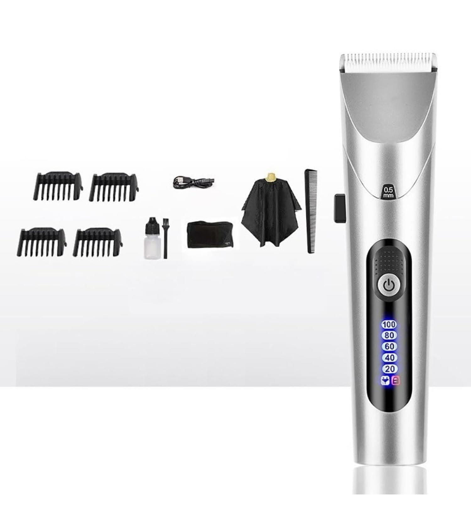 Professional Hair Clipper & Trimmer for Men - Rechargeable Washable LED Screen - Strong Power Steel Head - Buy Online on GoSupps.com