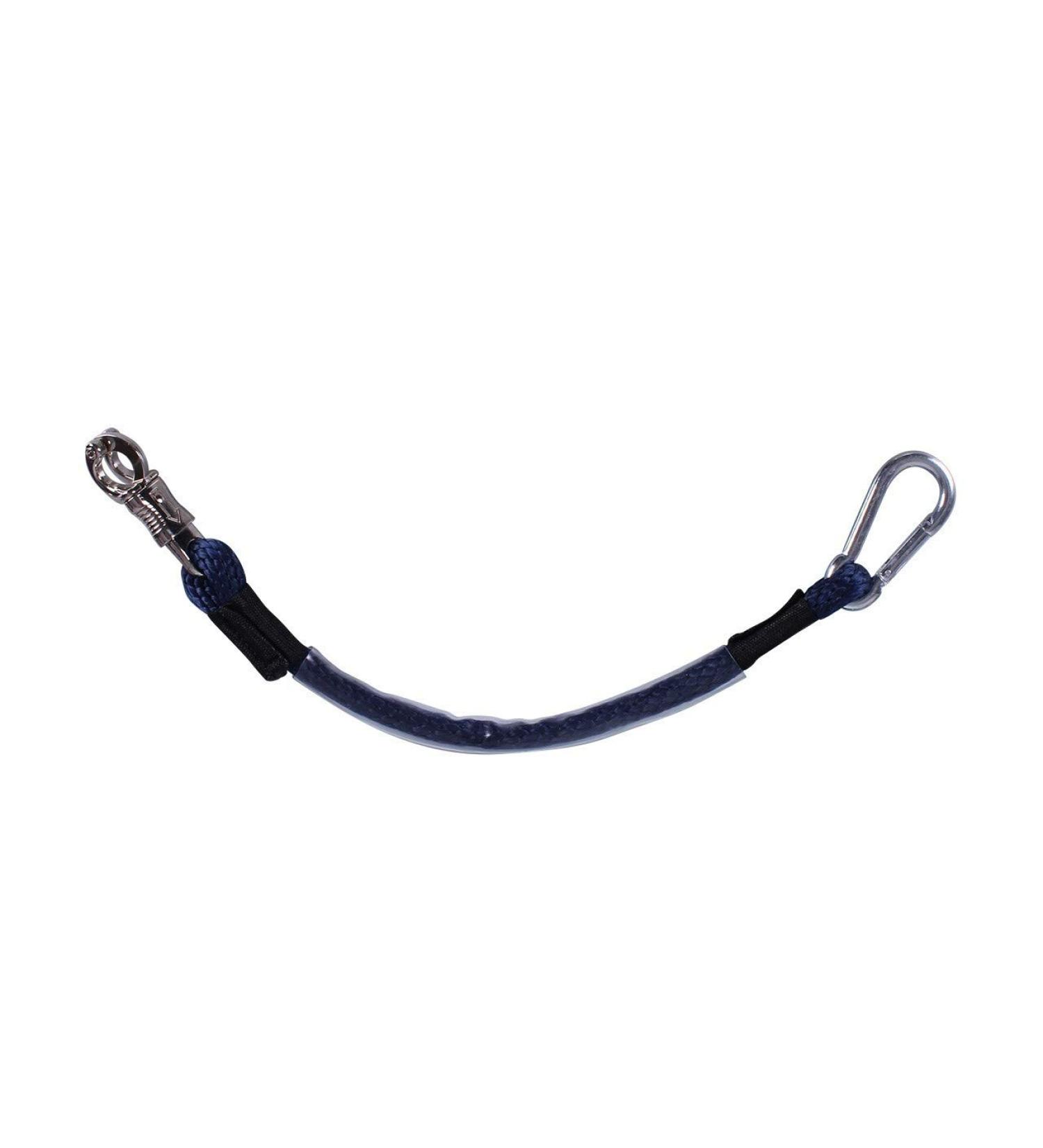 ARBO-INOX - Tie rope for trailers - with carabiner and panic hook - plastic cover (blue)