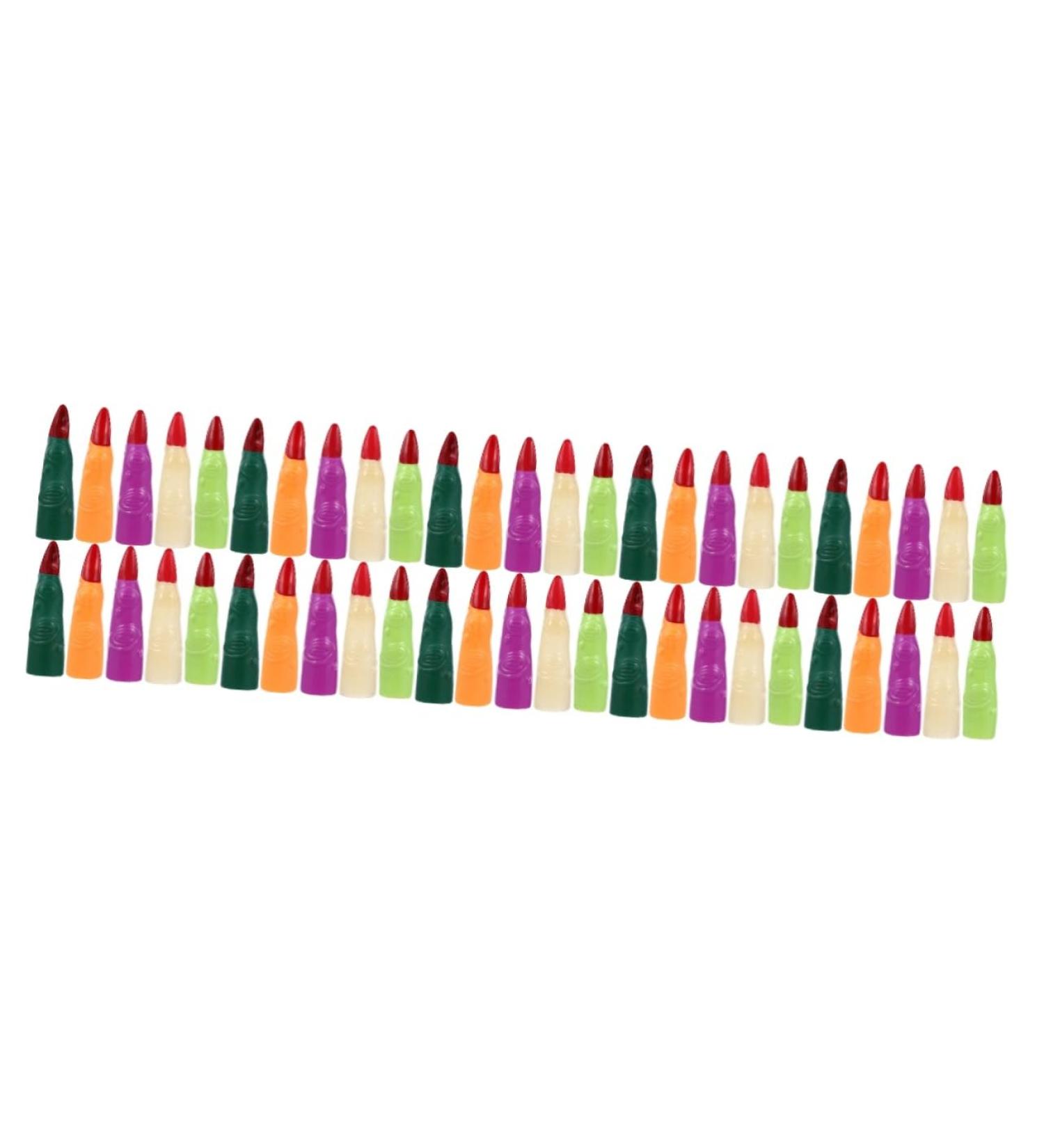 FRCOLOR 50 Pcs Fake Finger Cot Witch Fake Finger Nail Vampire Costume Nails Finger Nails for Halloween Martian Witch Fingers Halloween Party Costume Favors Fingernail Make up Plastic - Buy Online on GoSupps.com