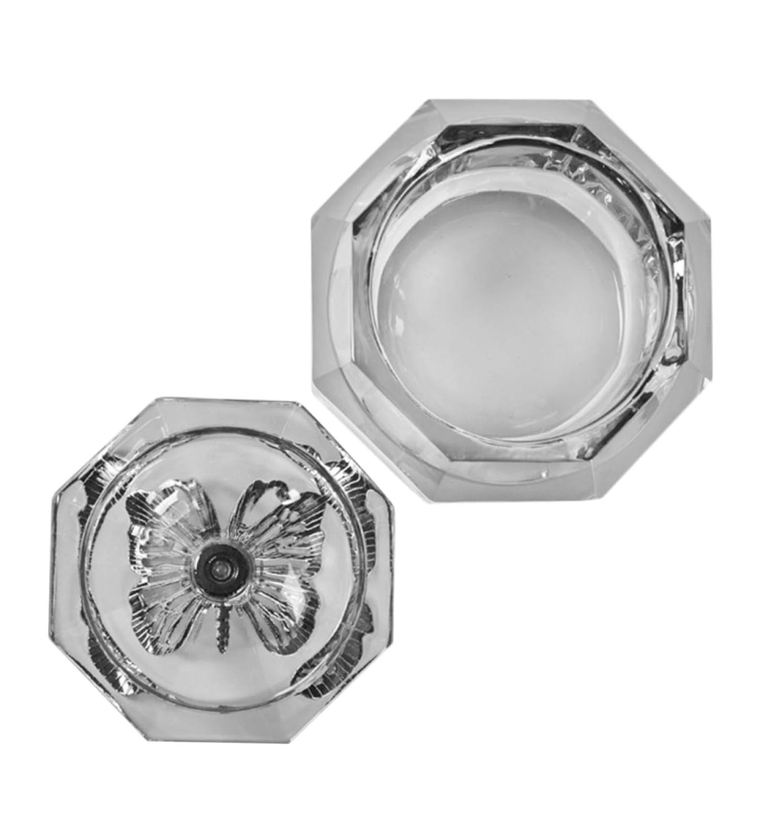 FRCOLOR Crystal Glass Manicure Cup Dappen Dish Zinc Alloy Nail Manicure Tools - Buy Online on GoSupps.com