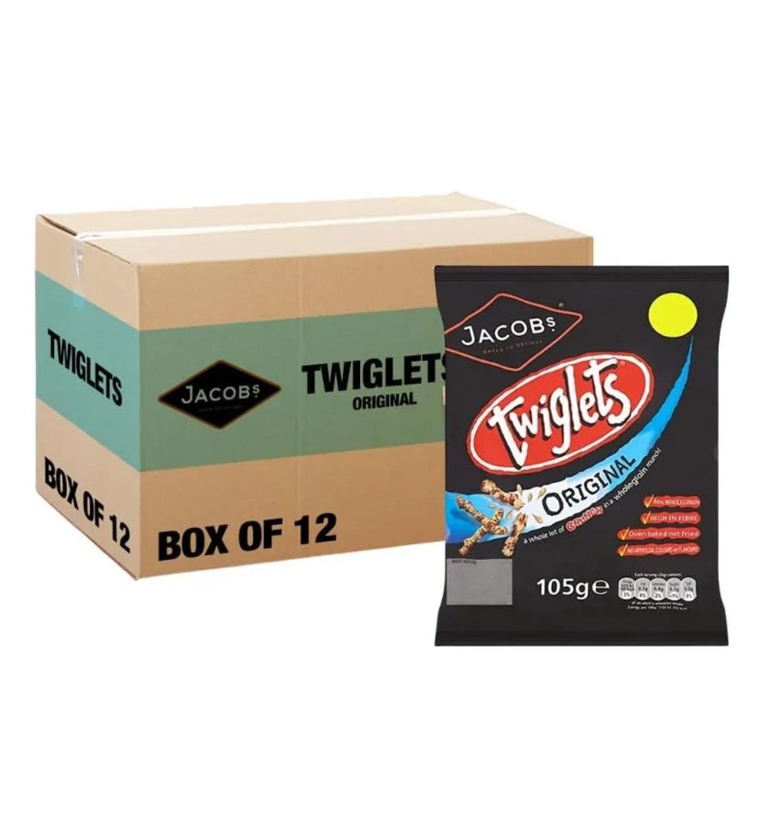Jacob's Twiglets Original 105g (Pack of 12 x 105g) - New Pack - Buy Online on GoSupps.com