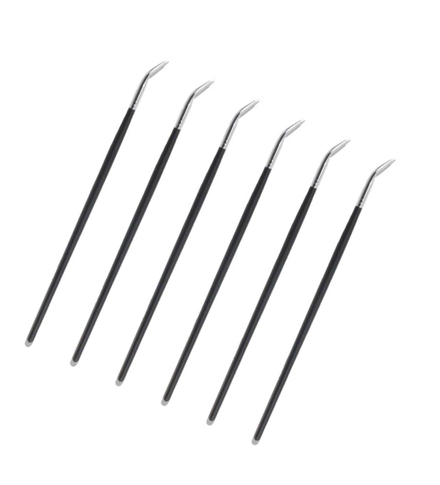 DOITOOL 6pcs Eyeliner Cream Brush Bent Liner Brush Eye Makeup Brush Long Handle Eyeliner Brush Bend 18.1X0.5cm As Shown - Buy Online on GoSupps.com