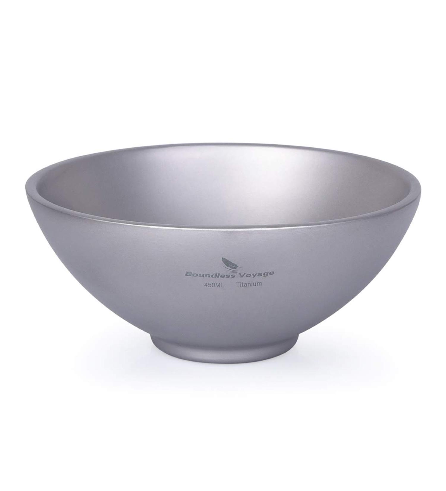 Boundless Voyage 450ml Titanium Double Wall Food Bowl | Ultralight Portable Tableware for Outdoor Camping - A-Ti1086T - Buy Online on GoSupps.com