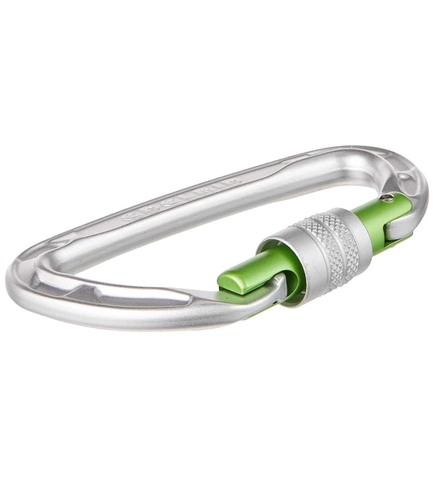 Edelrid Safety Clips - Automatic Locking Climbing Carabiners for Men & Women - Silver | Perfect for Abseiling & Hammocks | International Shipping - Buy Online on GoSupps.com