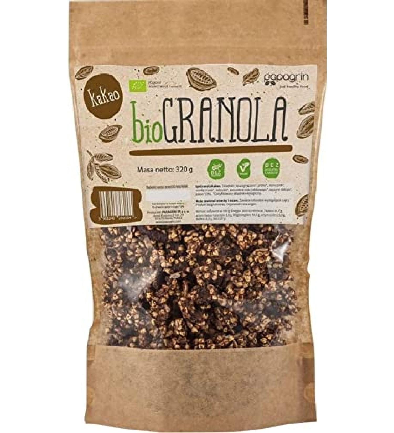 ORGANIC Cocoa Granola 320 g - PAPAGRIN