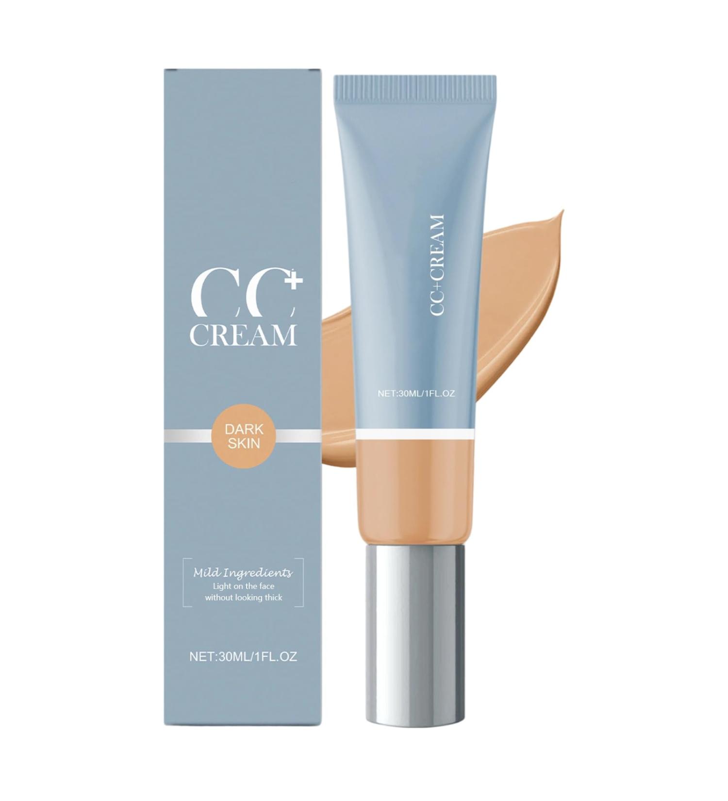 Cr me CC pour femmes g es fond de teint hydratant et nourrissant anti-cernes longue tenue cr me teint e couvrante pour un look naturel claircissante pour tous types de peau (dark*1) - Buy Online on GoSupps.com