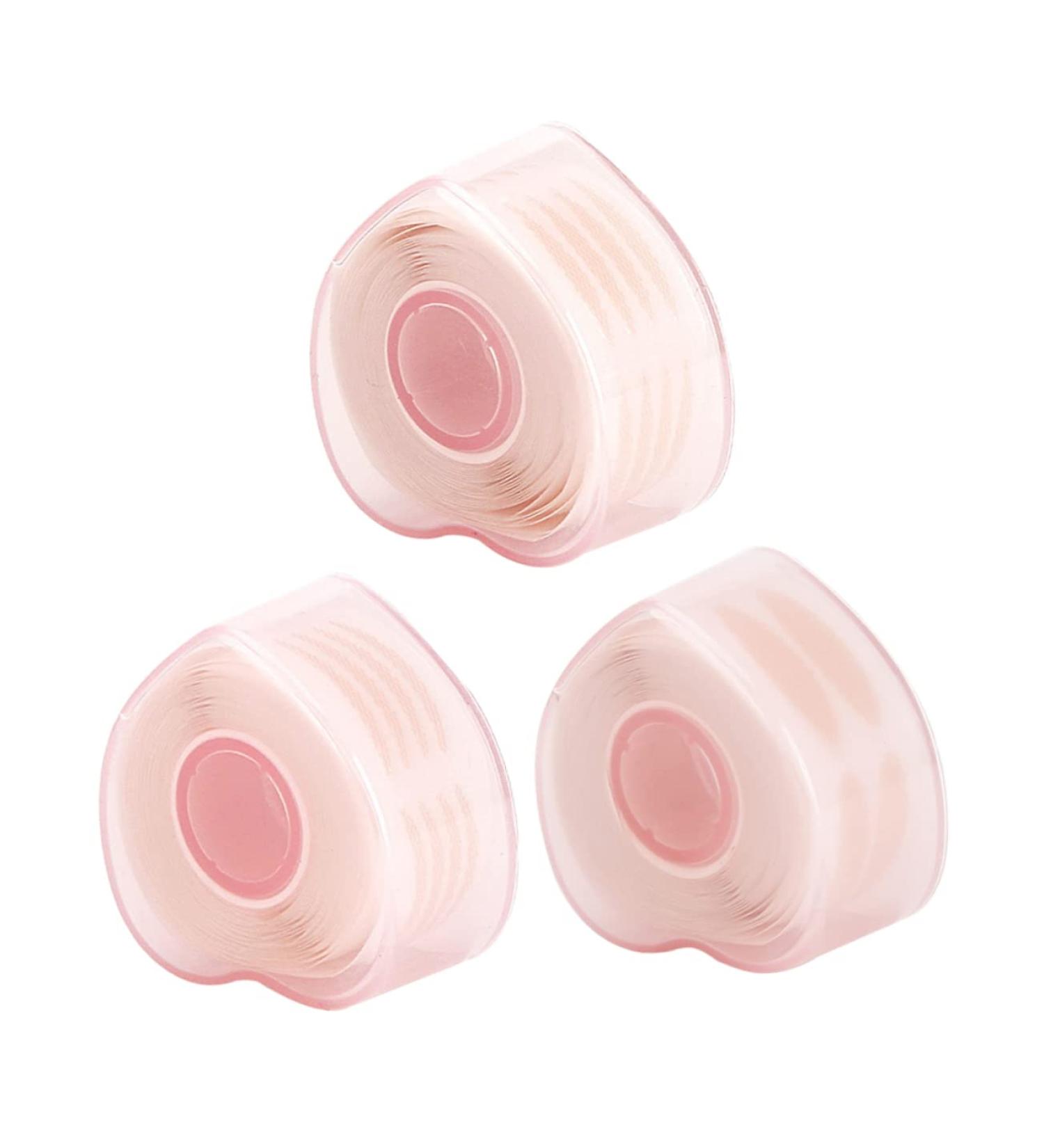 NOLITOY Double Eyelid Sticker - Invisible Double-Sided Tape for Perfect Eyelids | 3 Rolls Pink Fiber Strips | Ideal for Cosmetics & Protective Film - Buy Online on GoSupps.com