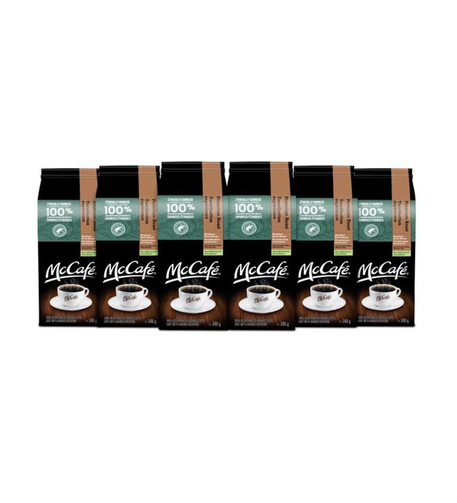 McCafe Premium Medium Dark Roast Decaf Ground Coffee 6X340g Can Be Used With Keurig Coffee Makers Premium Roast Decaf 340 g (Pack of 6) - Buy Online on GoSupps.com