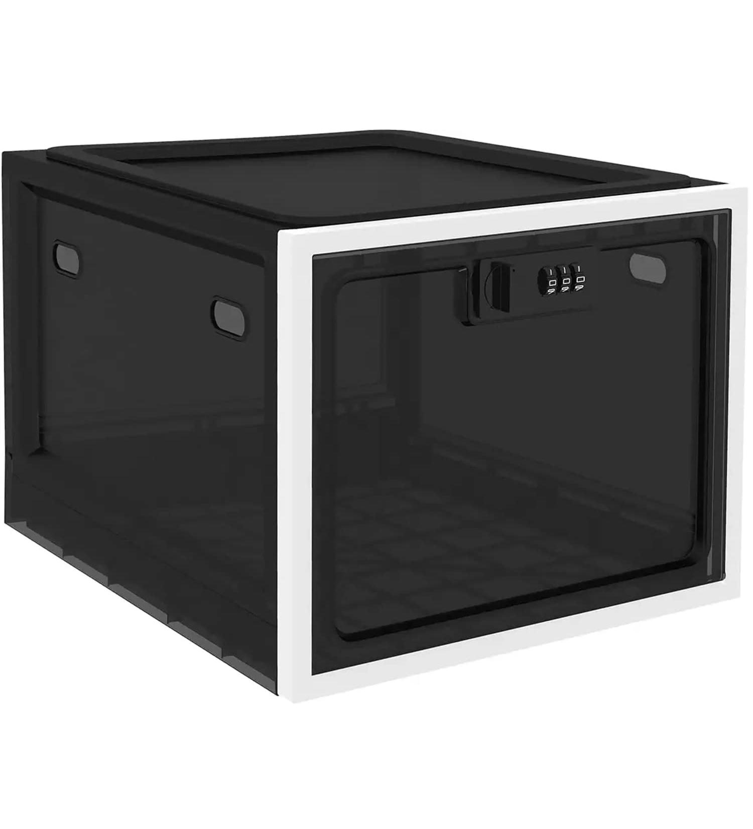 Secure Medicine Lock Box with Combination Lock - Large Medication & Snack Storage Locker for Home Classroom & Food Safety - Black - Buy Online on GoSupps.com