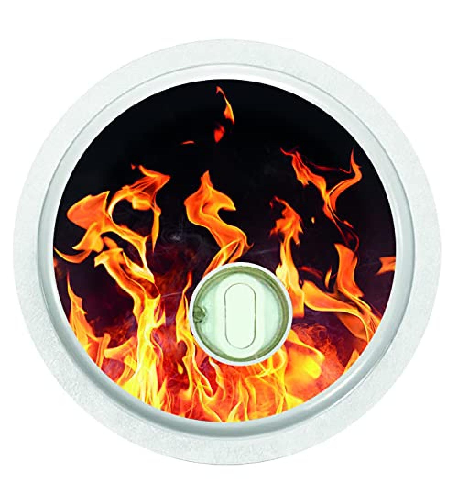 Sticker for FreeStyle Libre 3 Sensor 2x Flames myDili Diabetes