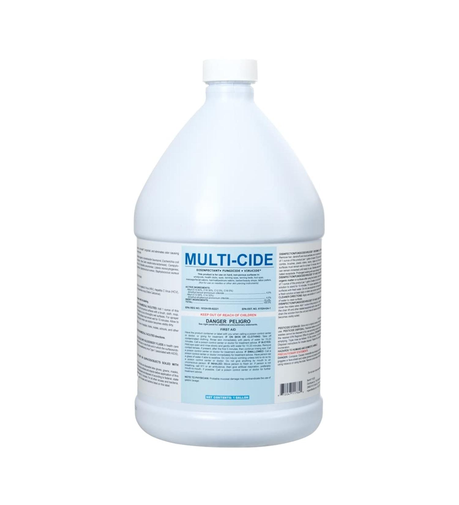 ForPro Professional Multi-Cide Hospital Grade Sanitizer & Disinfectant - 1 Gallon Refill (128 oz) | Bactericidal Fungicidal & Virucidal Cleaner - International Shipping Available - Buy Online on GoSupps.com