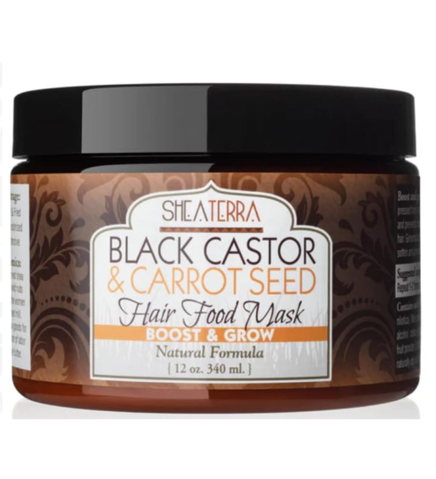 Shea Terra Black Castor & Carrot Seed Hair Food Mask - 12 Ounce