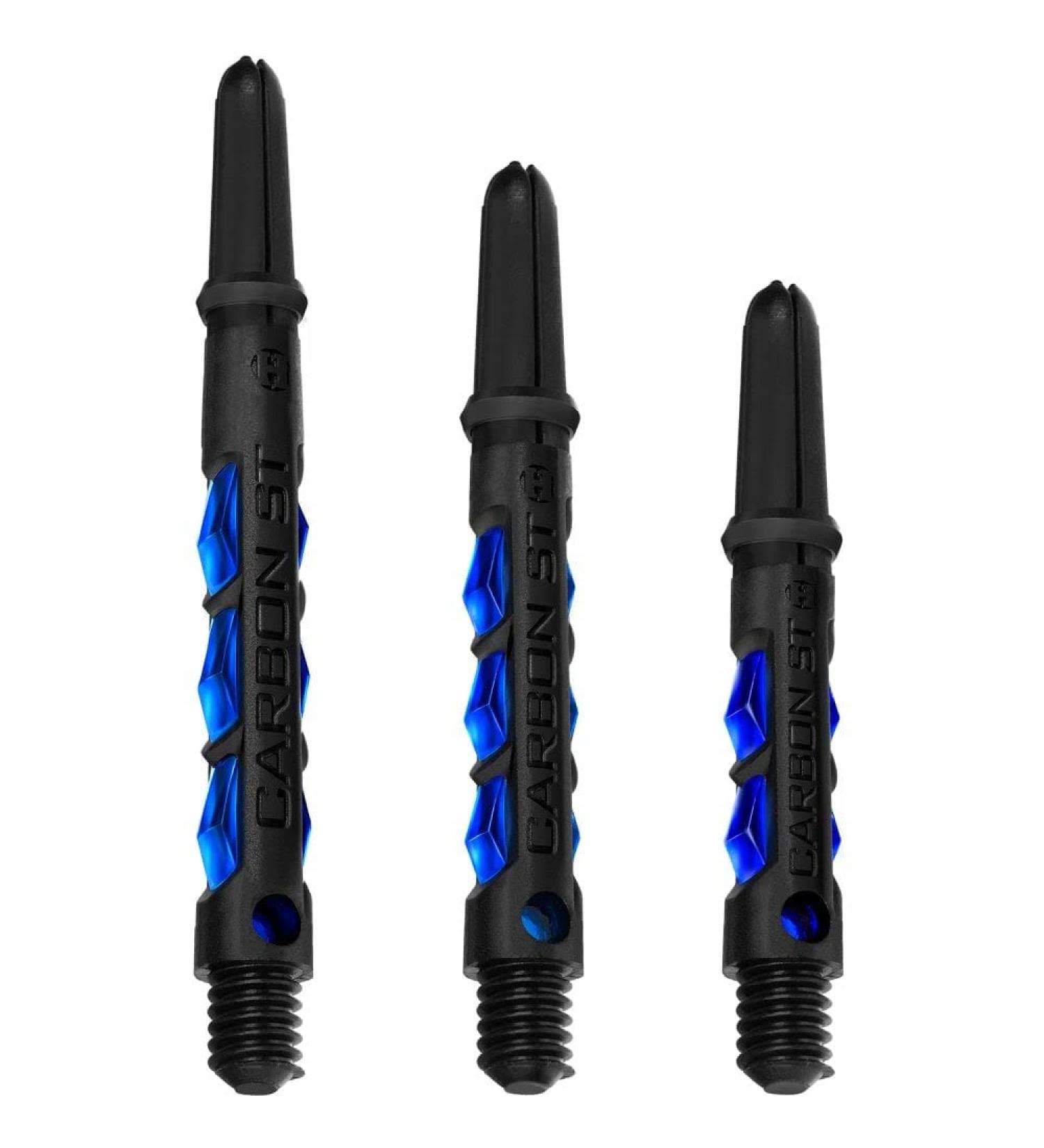 Harrows Dart Shafts Carbon ST Stems with Pyramid Rings, Multiple Lengths, Multiple Colours Medium Blue