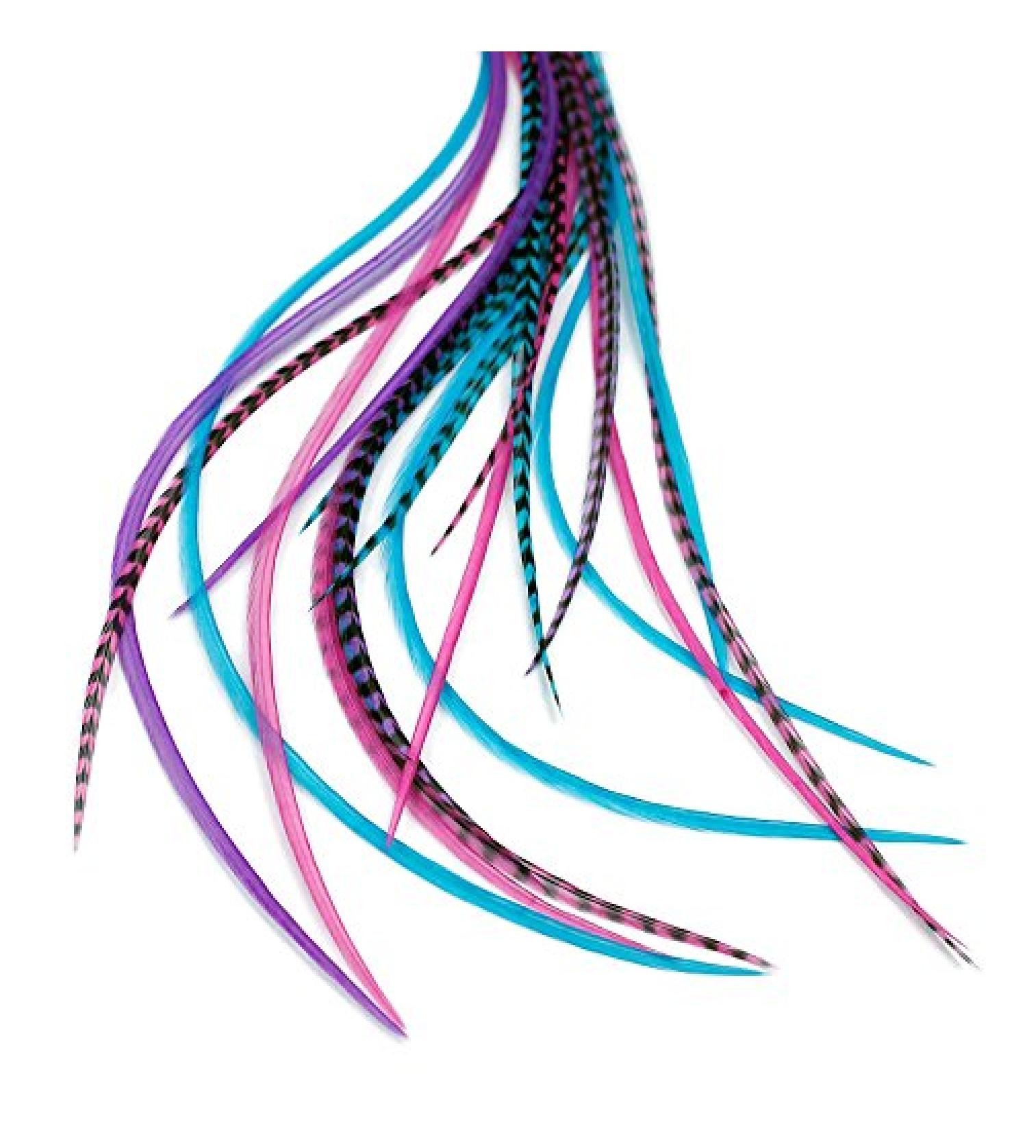 Real Feather Hair Extensions - Cupcake (Set of 3) - Buy Online on GoSupps.com