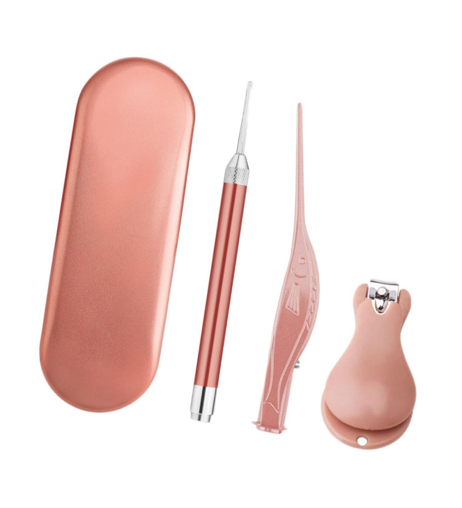 minkissy 1 Set Earbud Cleaner Nail Clippers Nail Art kit Ear Pick Spoon Nose Tweezer Nose Tweezer Nail Toe Finger Manicure Metal Nail Manicure Nail Scissors Golden 17.6x5.8cm - Buy Online on GoSupps.com