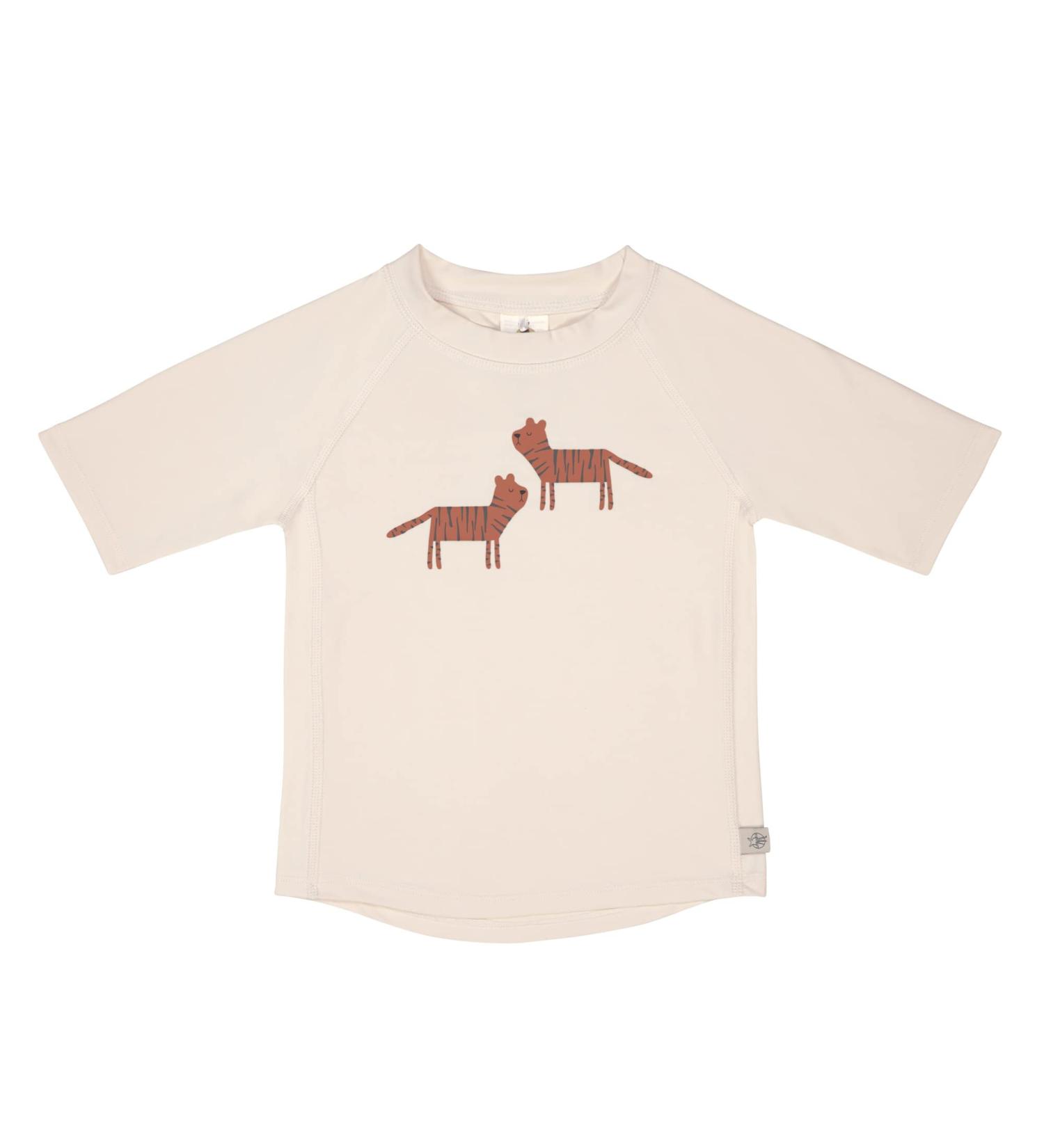 Shop UV Protection Casual Baby Swimming Shirt - Short Sleeve Rashguard 2 Tigers Offwhite/Rust Size 62/68 (6 Months) - Buy Online on GoSupps.com