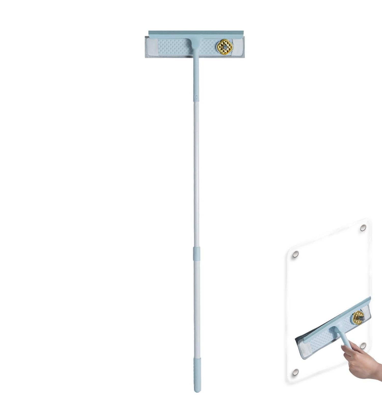 Window Squeegee with Extension Pole - Professional Window Cleaner Telescopic Squeegee | Rotatable Lightweight Professional Squeegee for Cleaning Wall Ceiling Window and Corners Blue - Buy Online on GoSupps.com