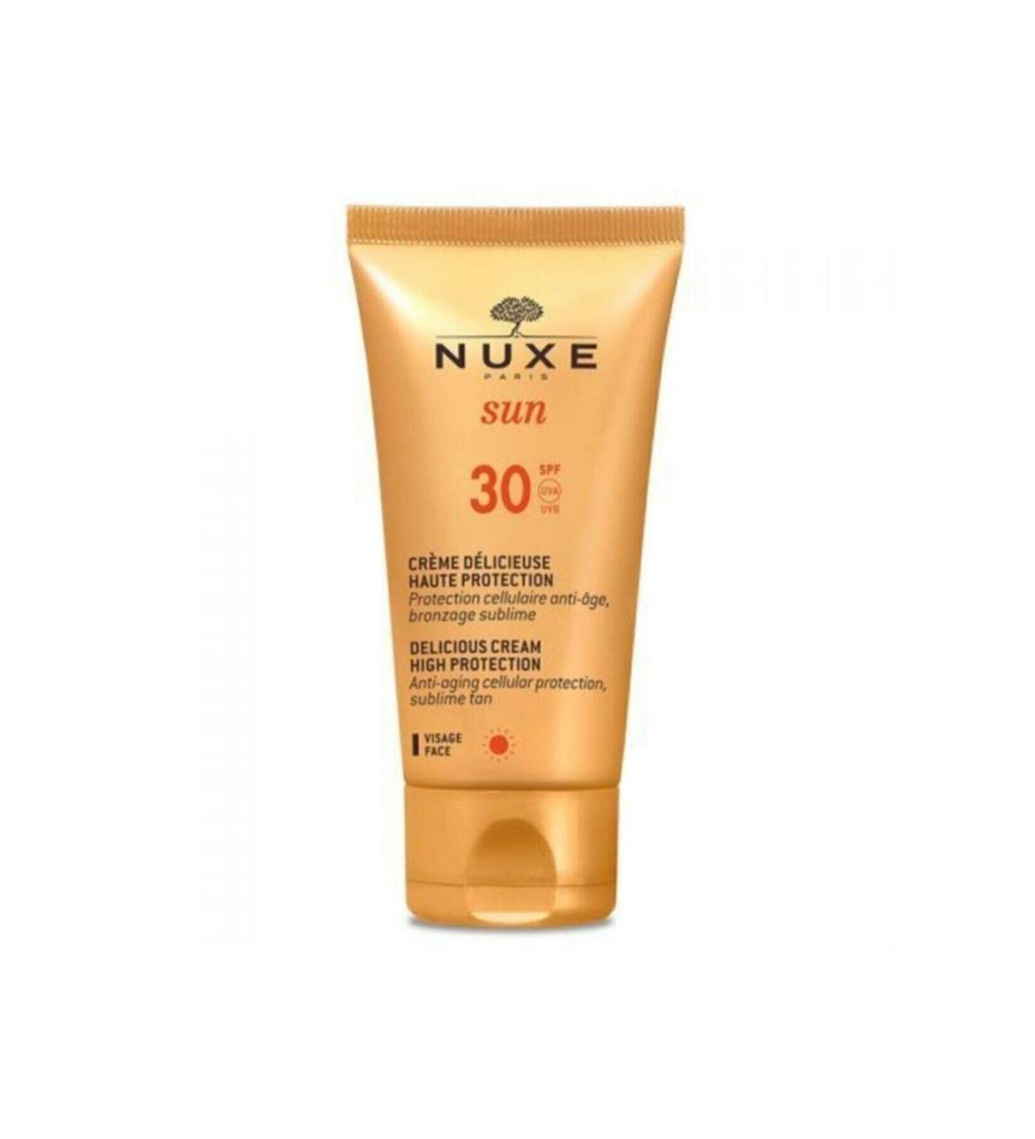 NUXE Sun Creme Delicieuse Visage SPF30 50ml - Sun protection for your face - Buy Online on GoSupps.com